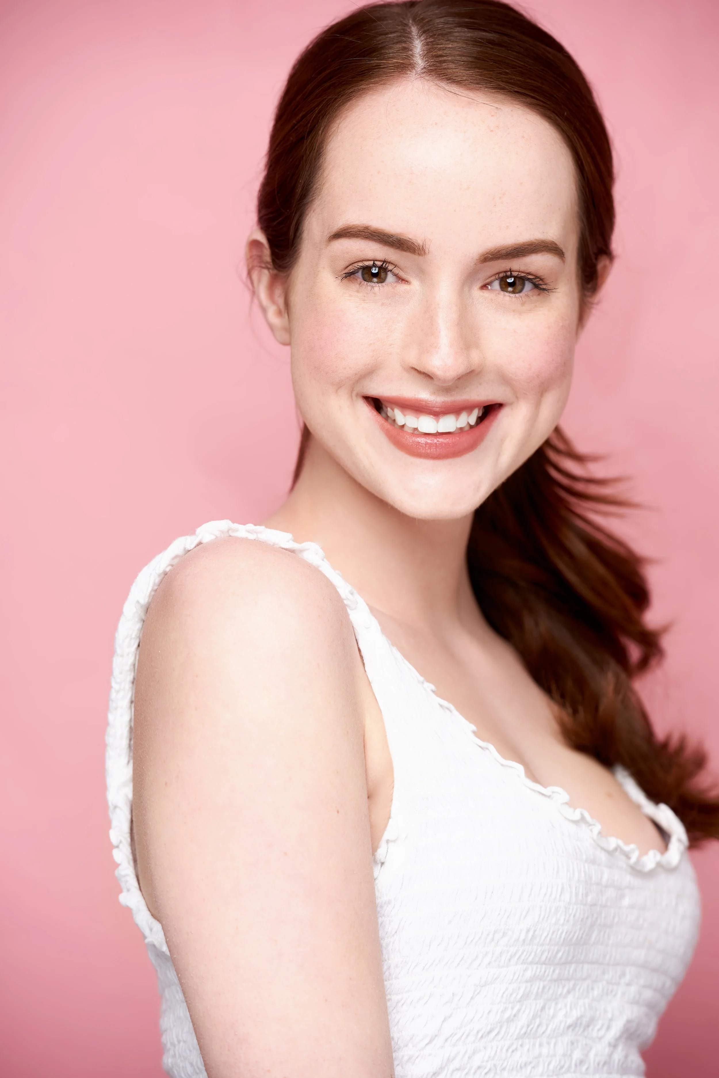 Photo by Tony Moux. Actress Katie Wilkinson. Makeup by Hannah Donovan.