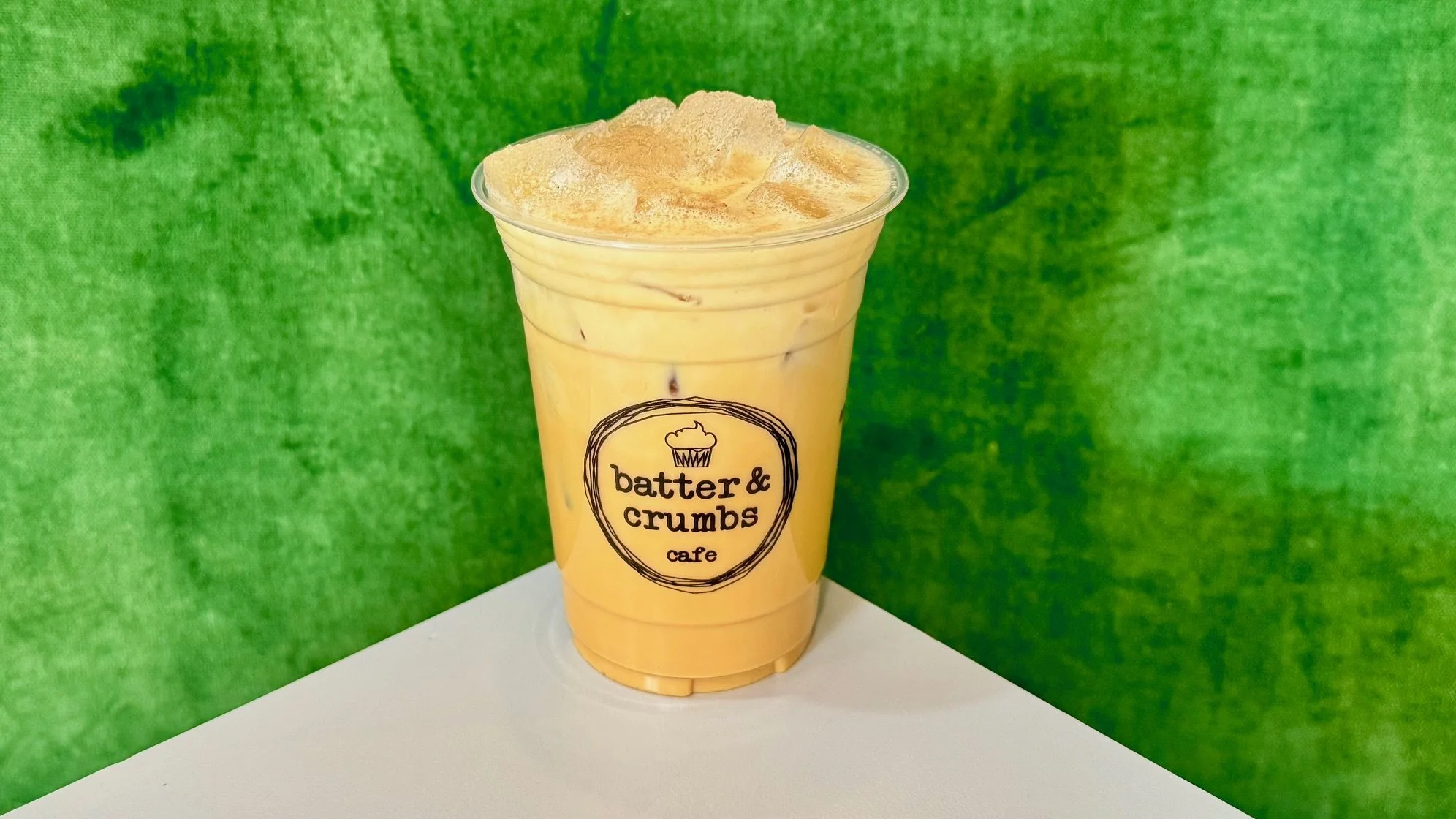 iced salty toffee latte