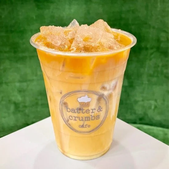 iced salty toffee latte