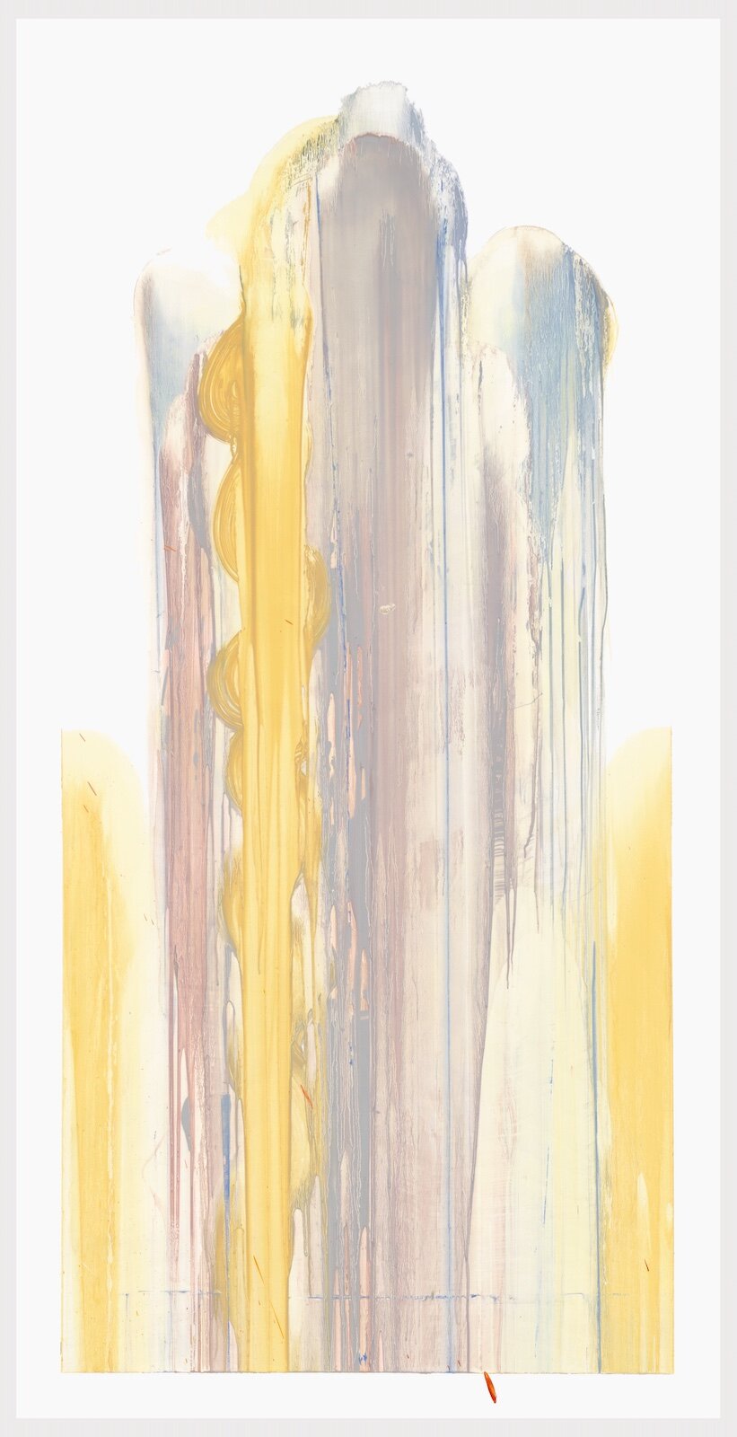    Melt Self Summer  , 2019  Oil on Yupo paper  60 x 36 in. 