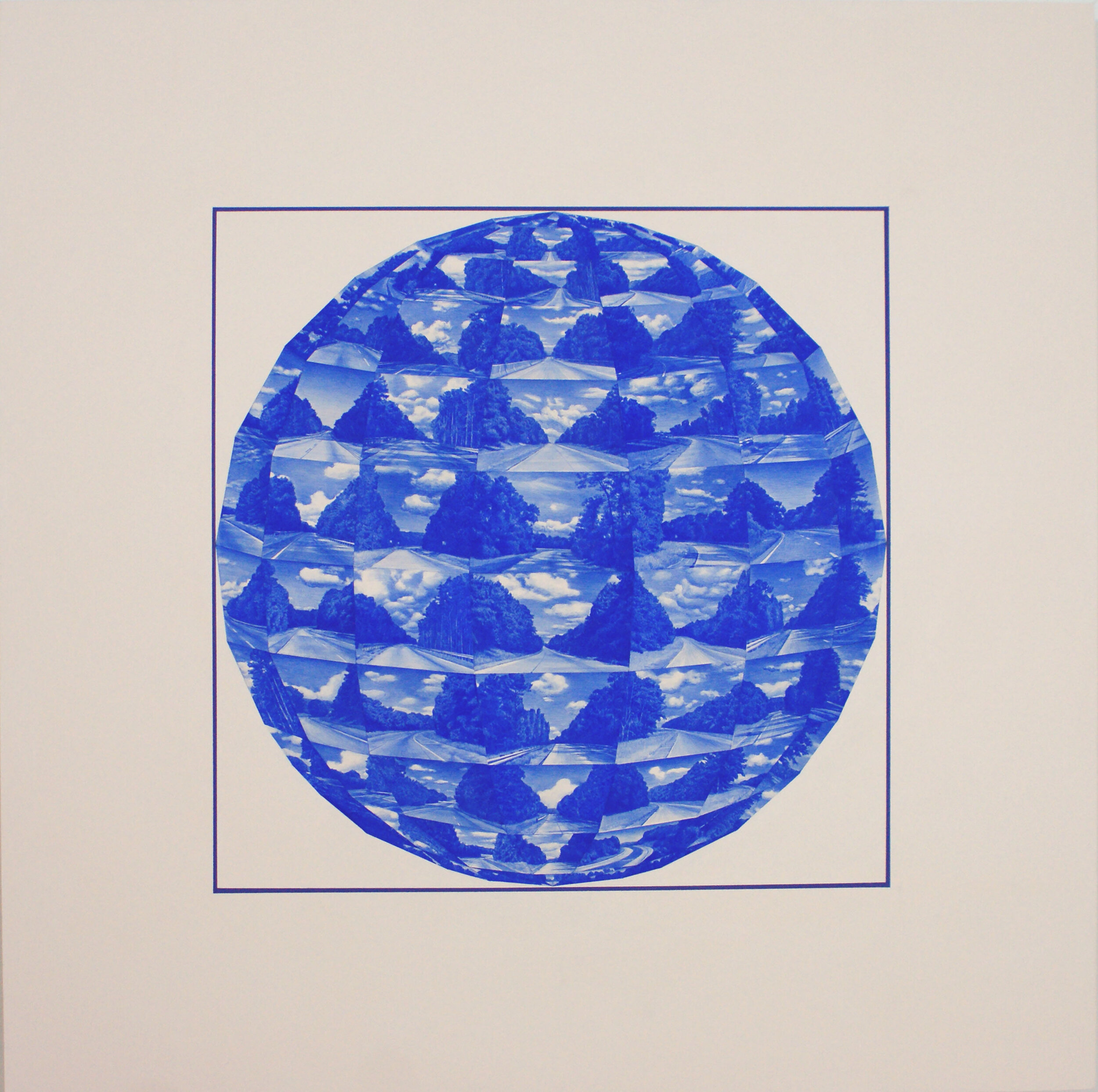 In-Betweenness (Untitled-4), 2018 Gouache on panel 36 x 36 x 2 in.