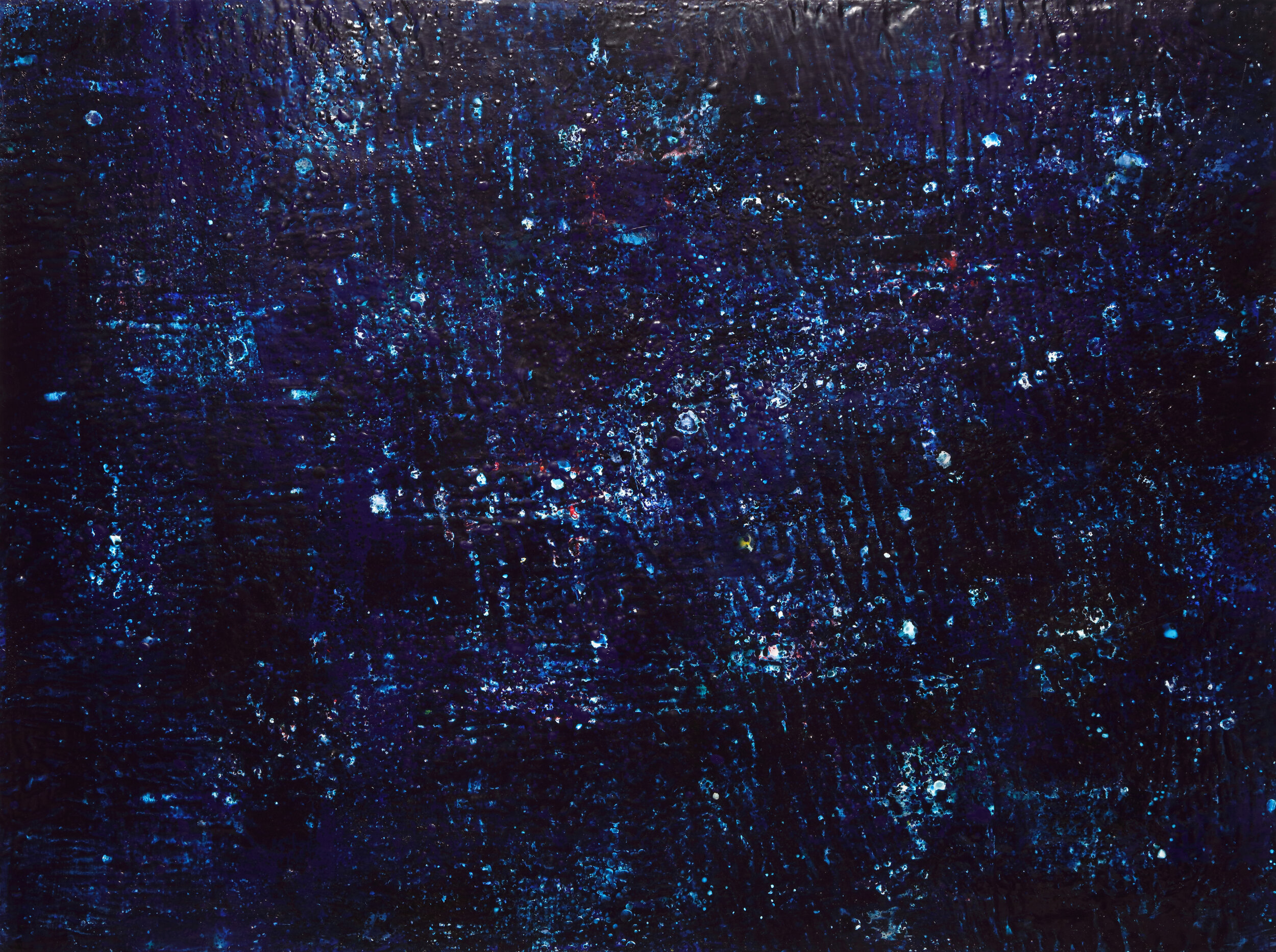  Michele Schuff   Dream, Stars (m-13)  , 2018 Encaustic on panel 31 x 41 x 2 in. YIMBY price $3,375  SOLD  