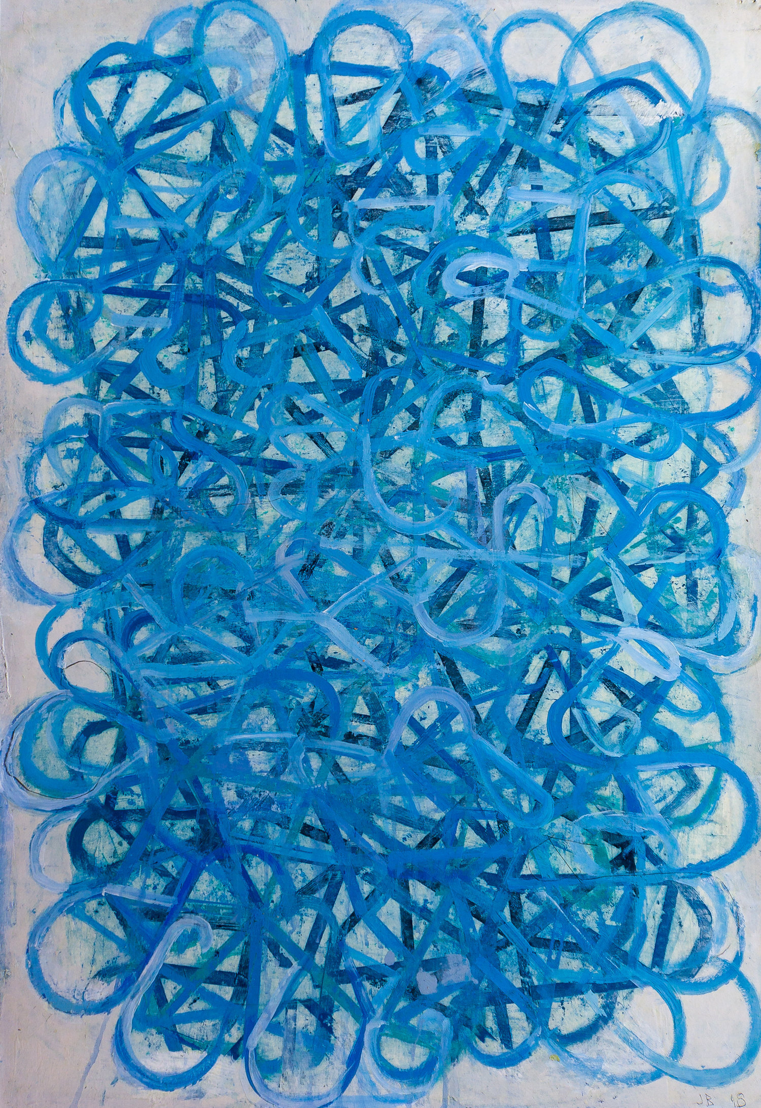  John Belingheri   Strands,   2018 Acrylic and oil on canvas 35 x 22 in. YIMBY price $1,800   SOLD  