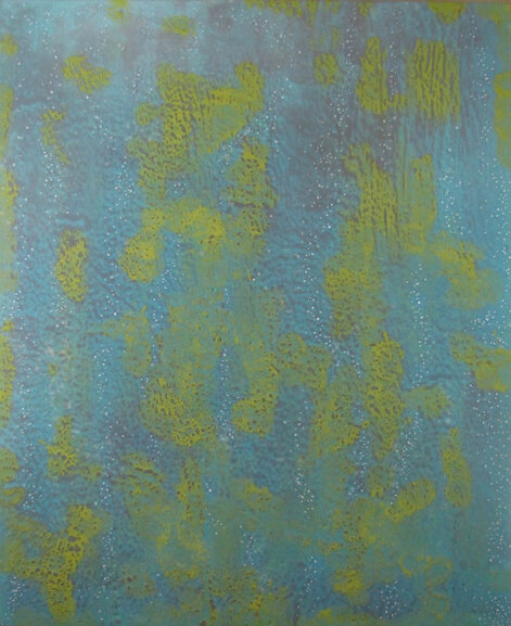  Magaret Fletcher   Rlung 11:1,   2011 Encaustic and dry transfer on braced wood panel 22 x 18 in. YIMBY price $1,900 