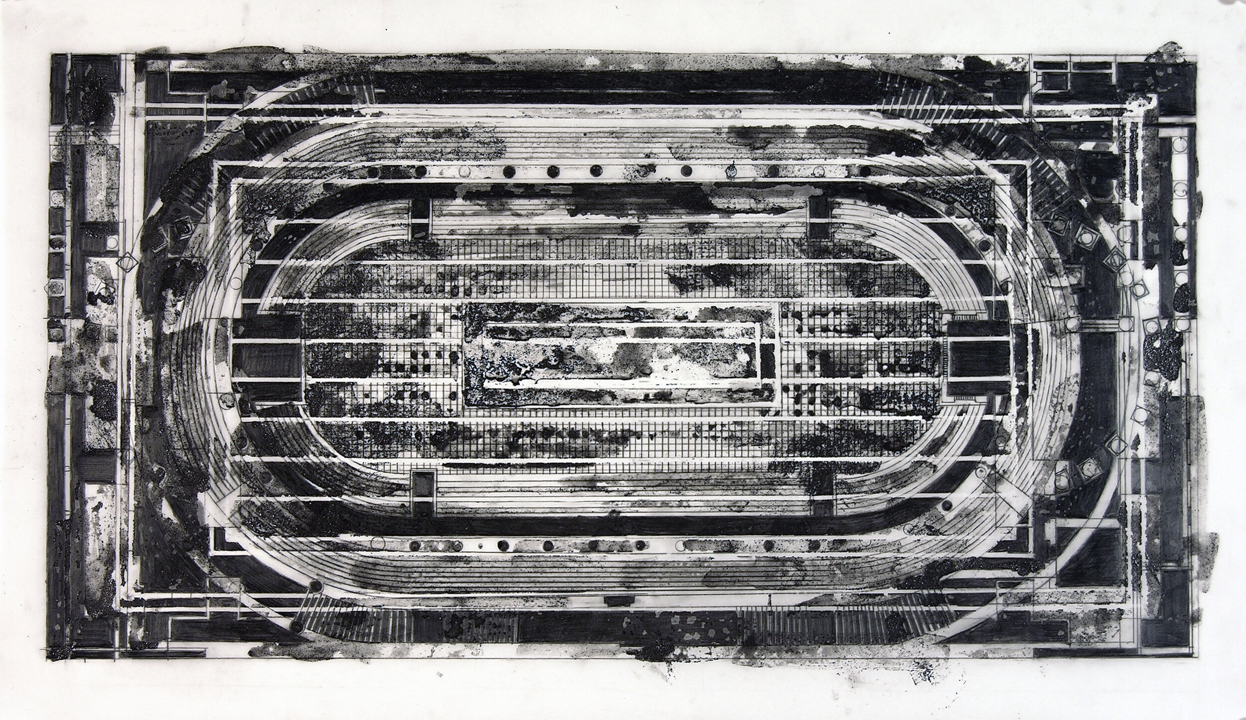  Cheryl Goldsleger   Origin,   2005 Graphite and mixed media on Mylar 11.5 x 22 in. YIMBY price $3,000 