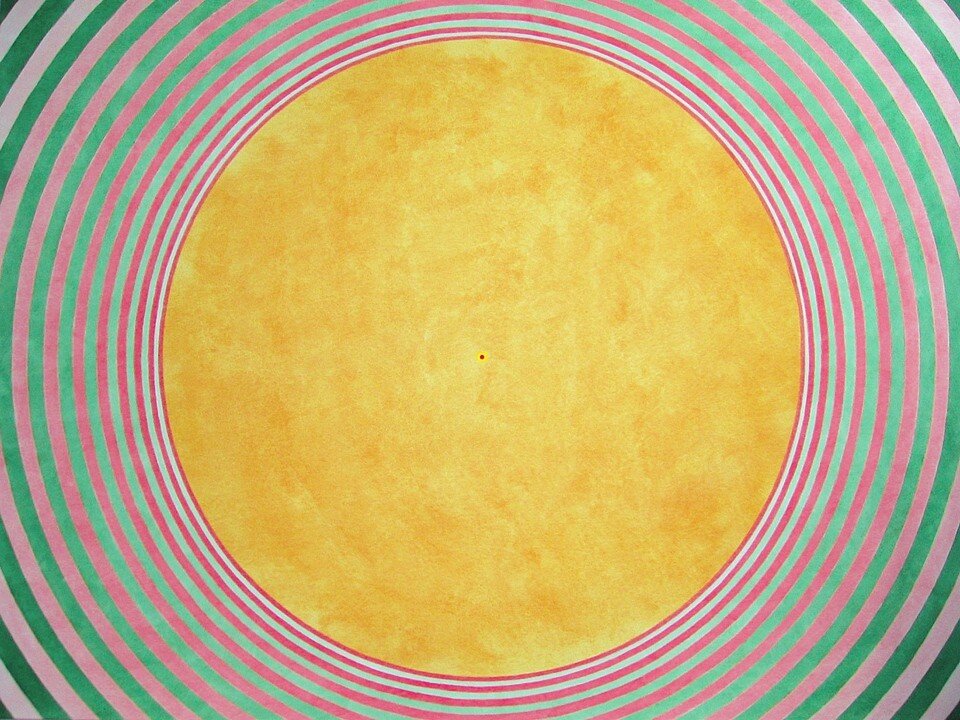    Point of Origin  , 2007  Acrylic on canvas  47 x 63 in. 