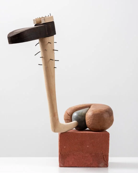    Memphis  , 2019  Cherry, poplar, soapstone, steel wire, nails, and colored cement  15 x 11 x 9 in. 