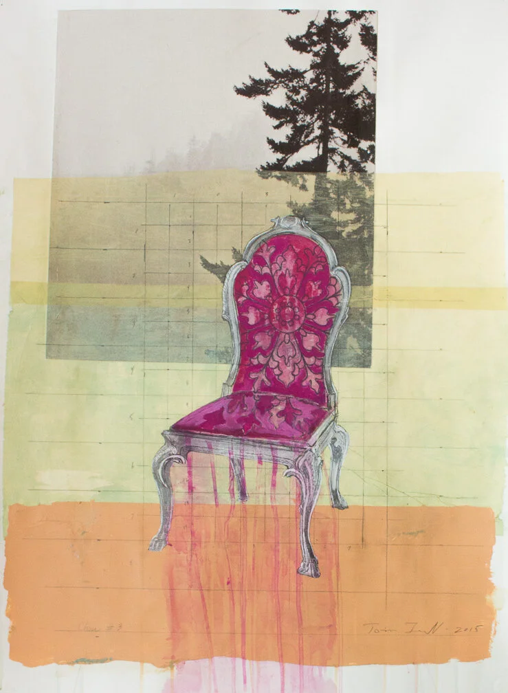    Untitled  , 2015  Mixed media on paper  30 x 22 in 