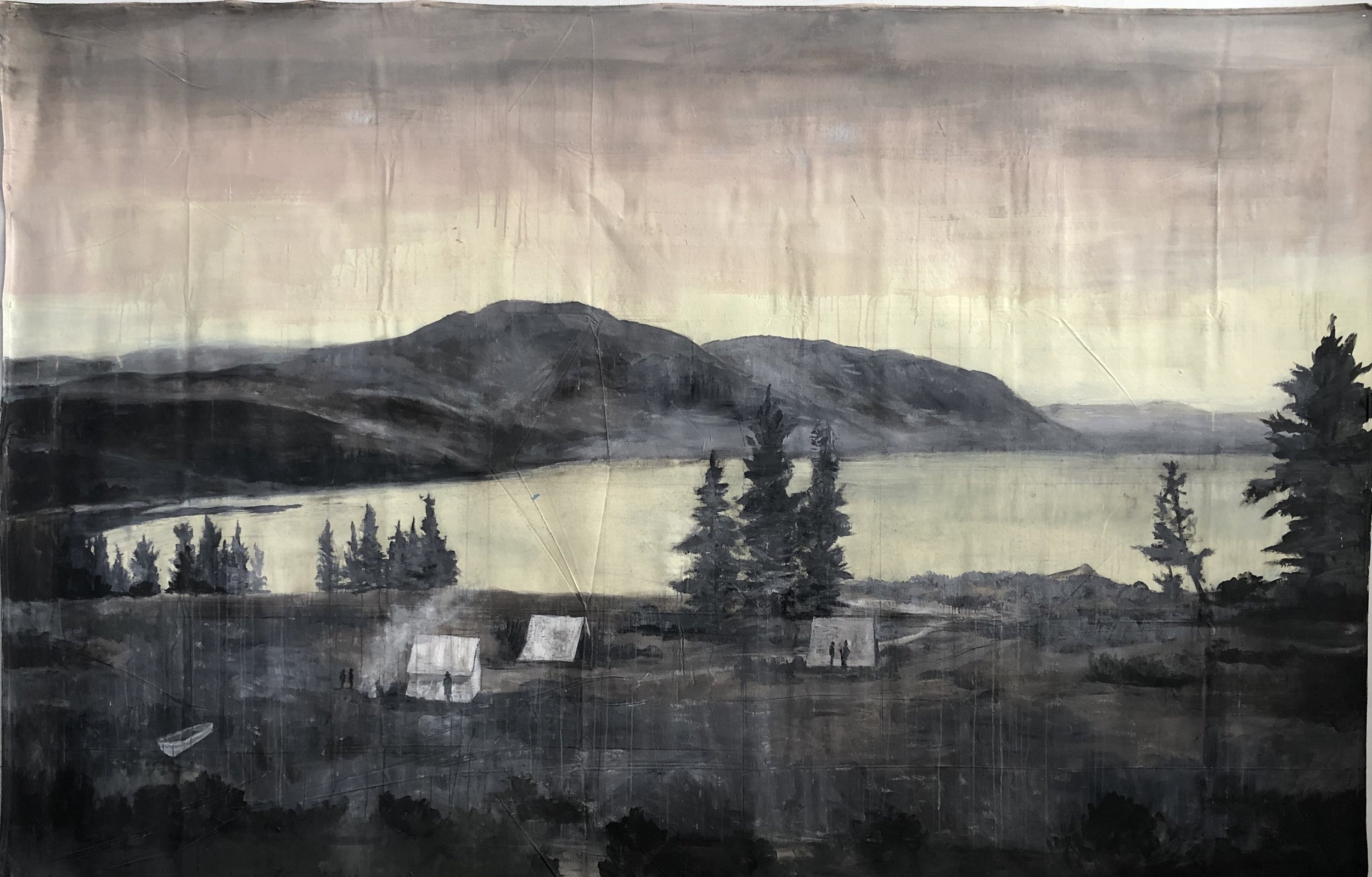    Encampment  , 2019  Oil on canvas  72 x 108 in. 