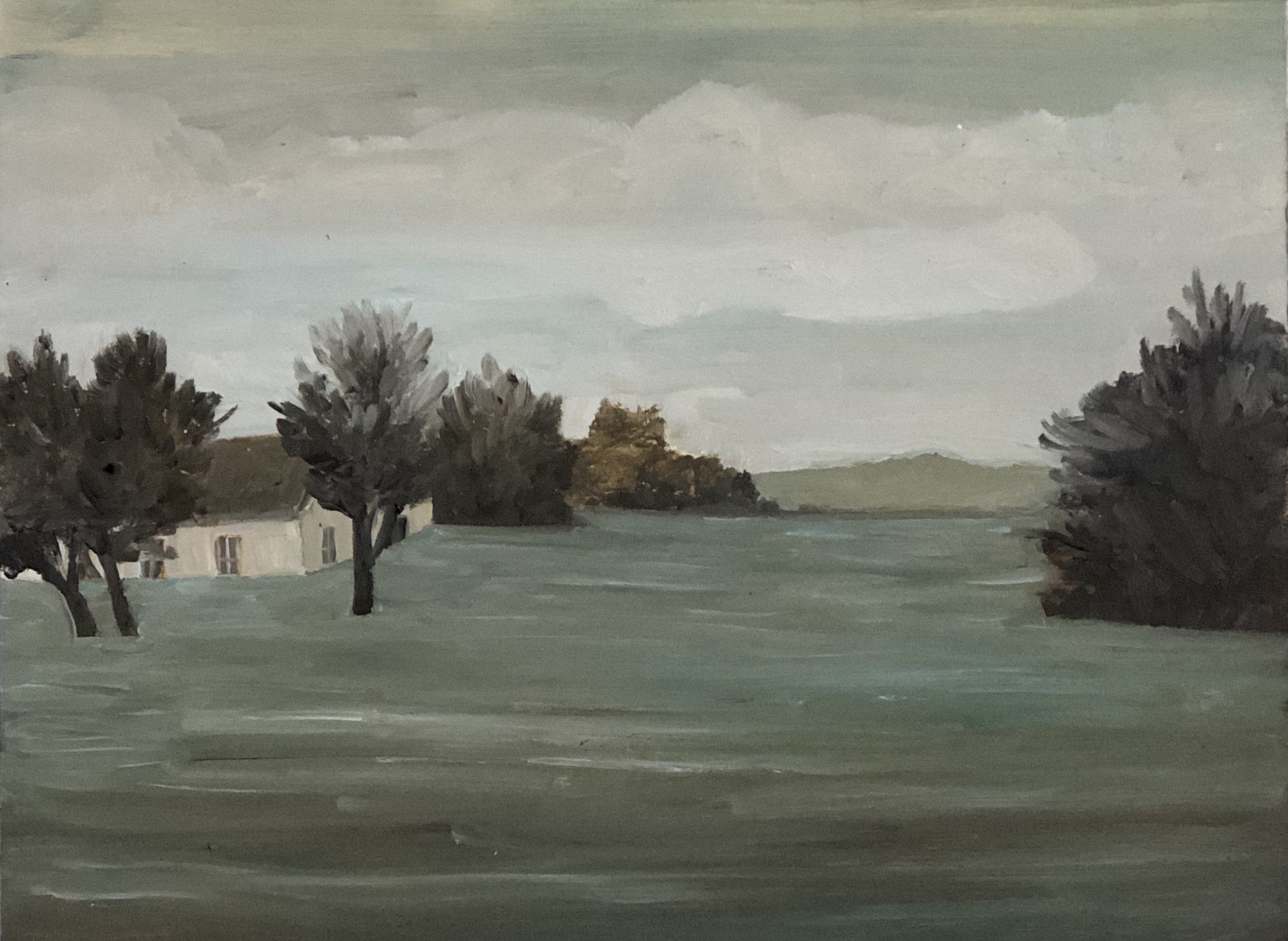    Near the River  , 2019  Oil on panel  9 x 12 in. 