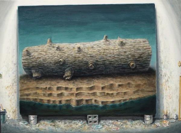    Tree Meditation  , 2020-2021  Oil on panel  15 x 20 in. 