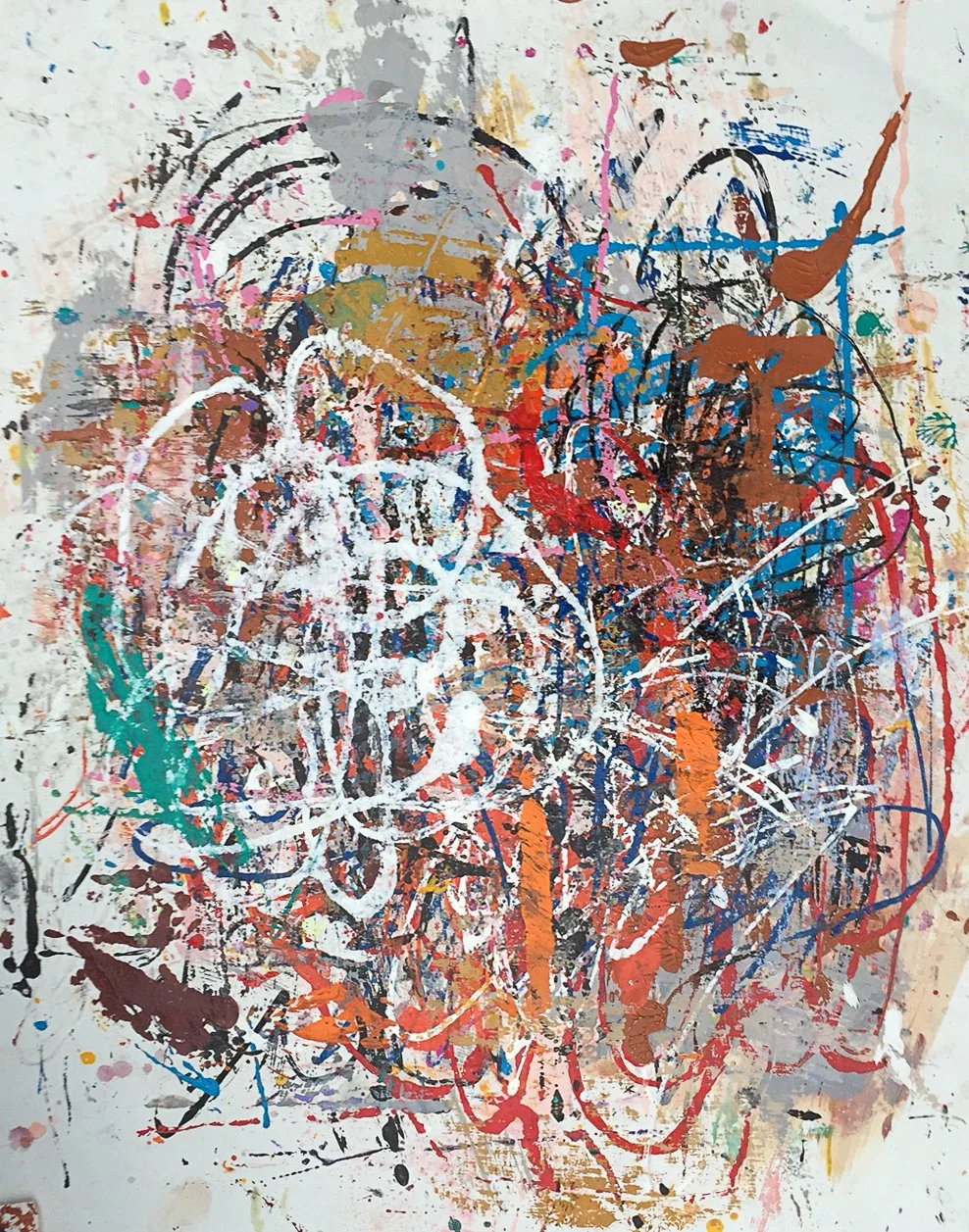    Transfer #1    Mixed media on paper  20.75 x 17.75 in.  