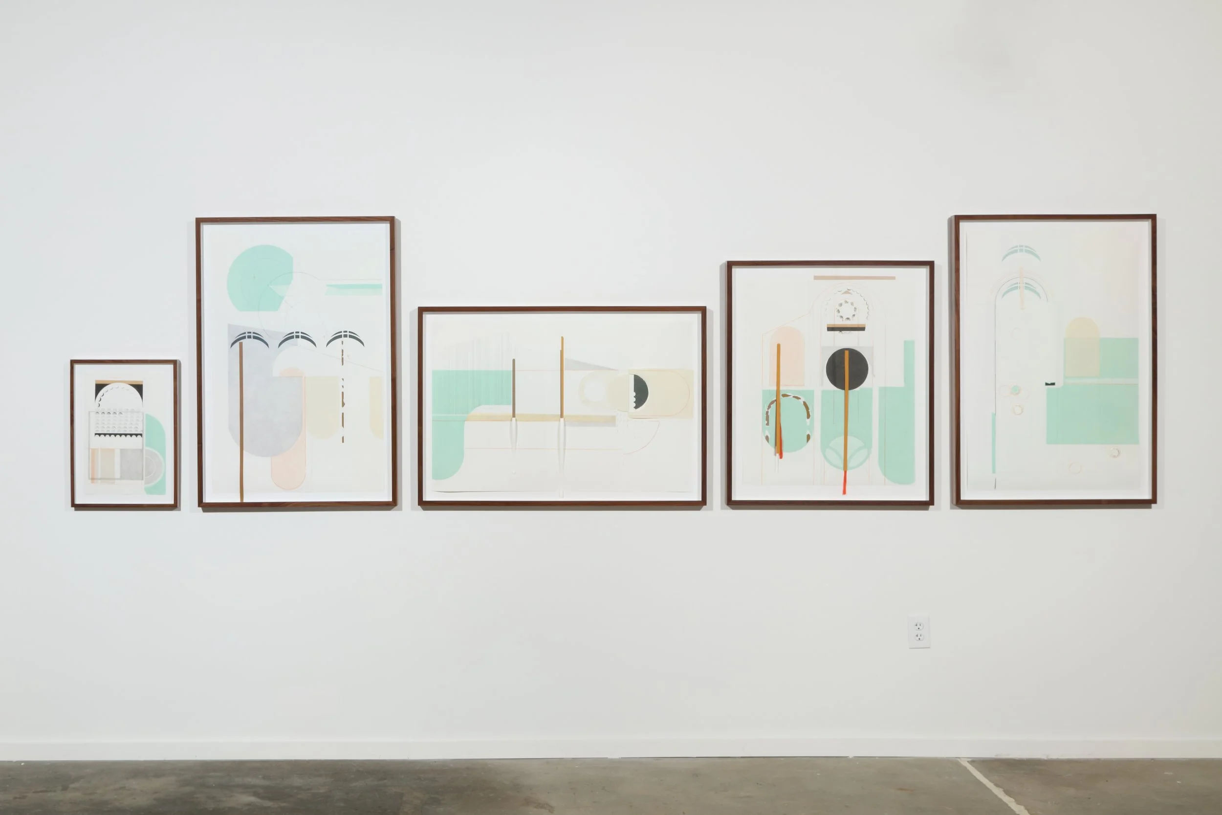    Play 2, Verse 1-5,    2022  Pastel, graphite, carbon paper, and plastic fencing   Sizes vary 
