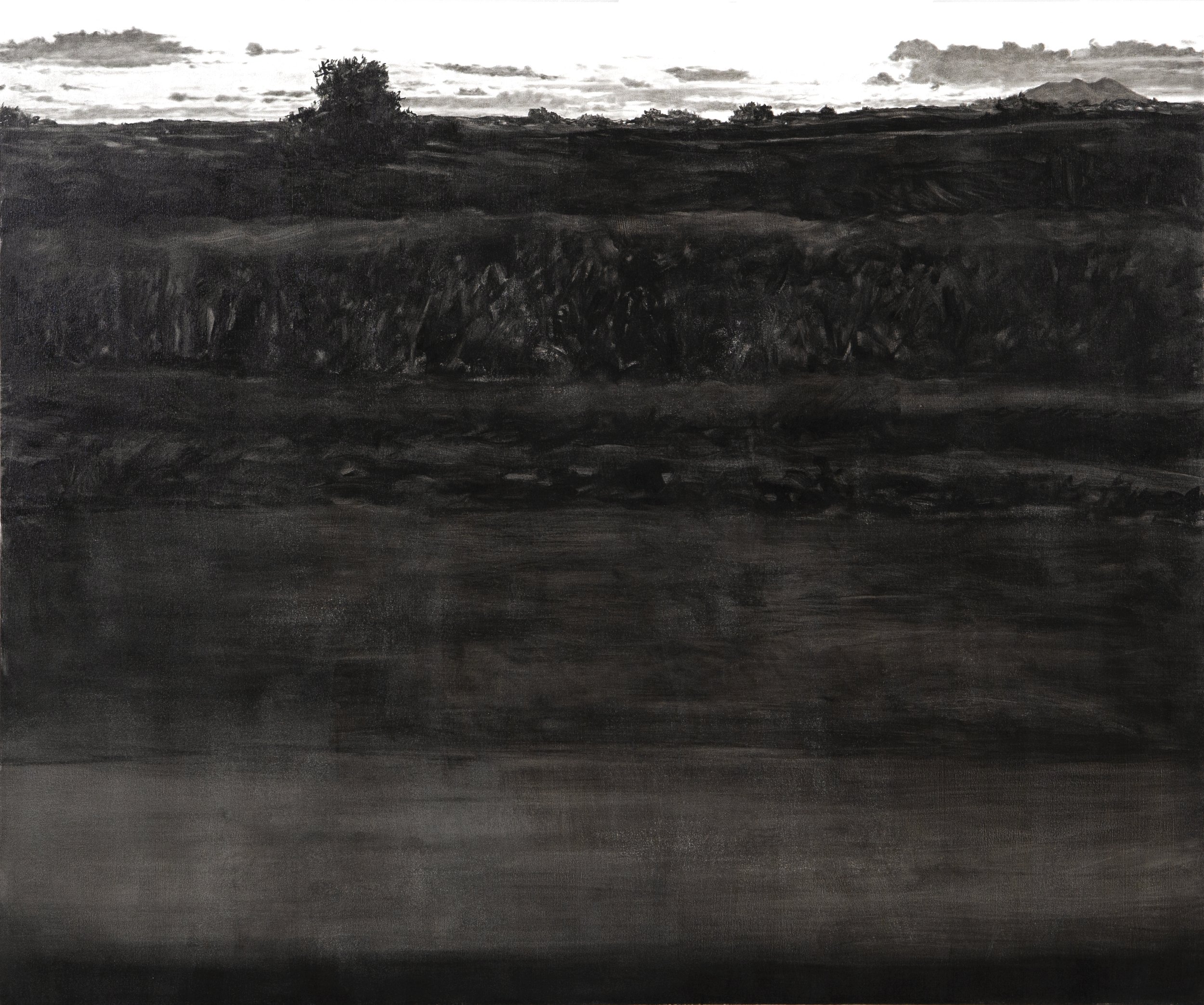    Black Field Dusk  , 2020  Oil on canvas  48 x 58 in 