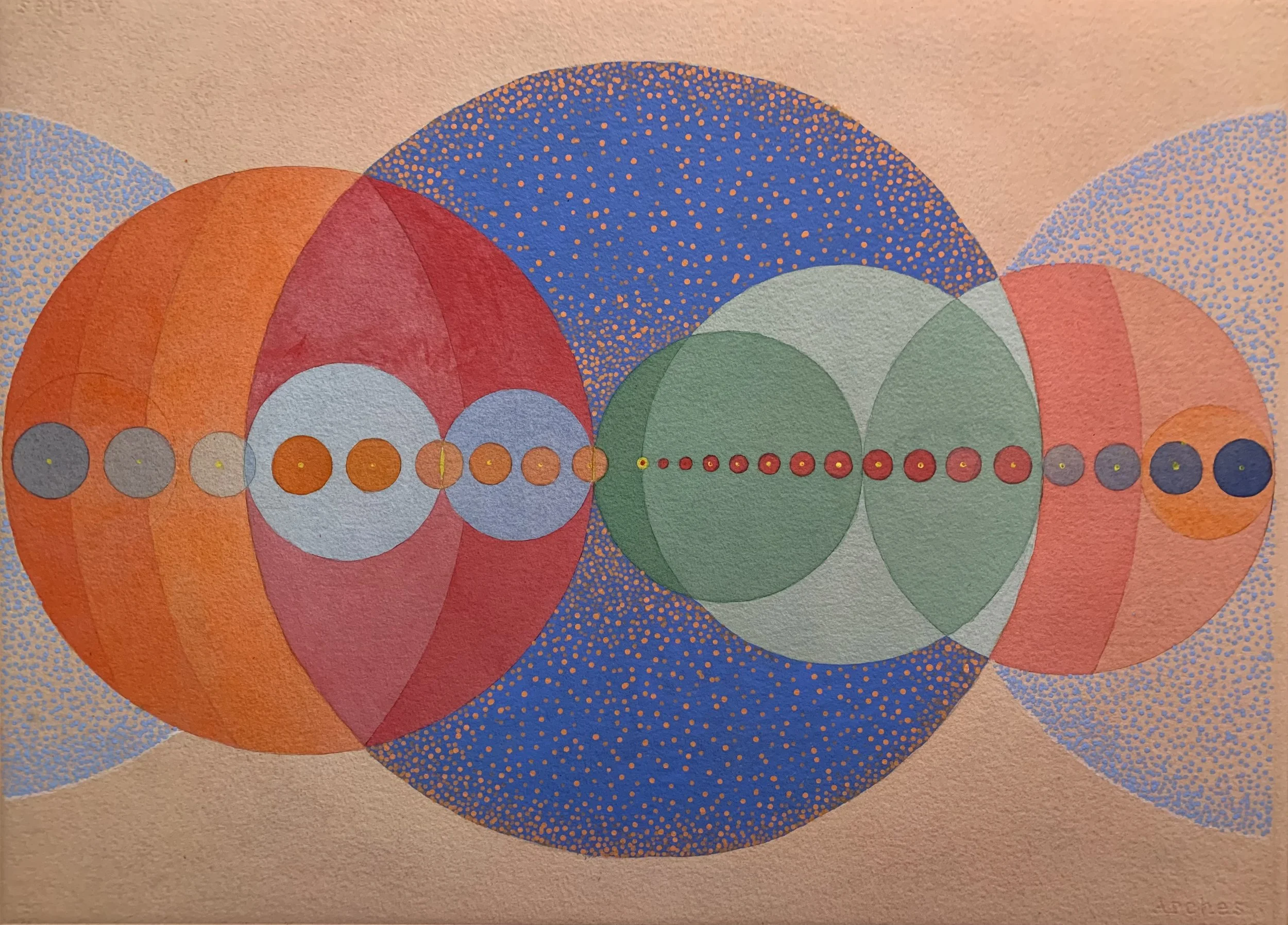    8.19.2025   ,  2025  Acrylic on Arches watercolor paper  22 × 30 in. 