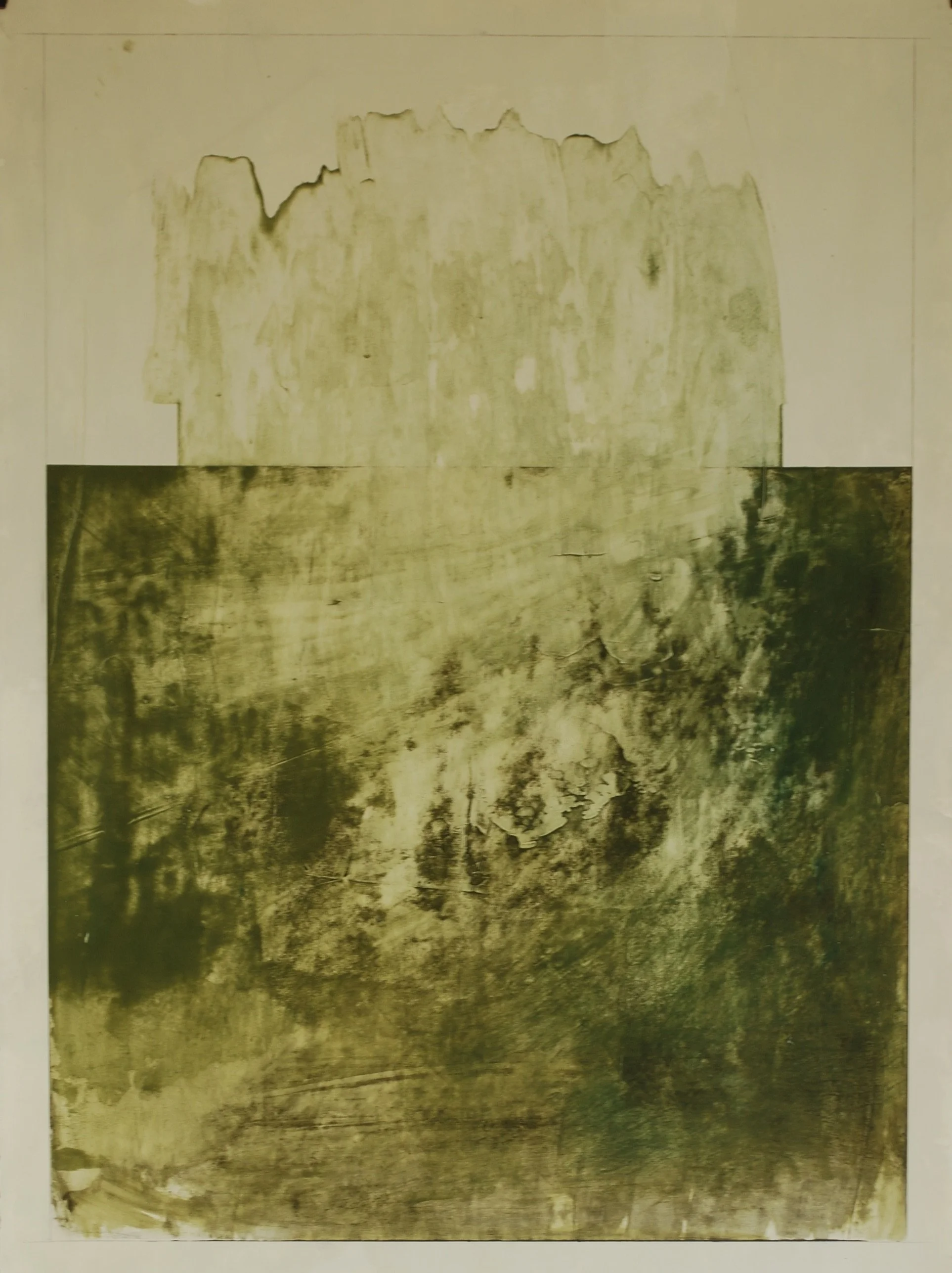   Grey Storm , 2025 Oil, acrylic, dry pigment, and cold wax medium on paper 30×22 