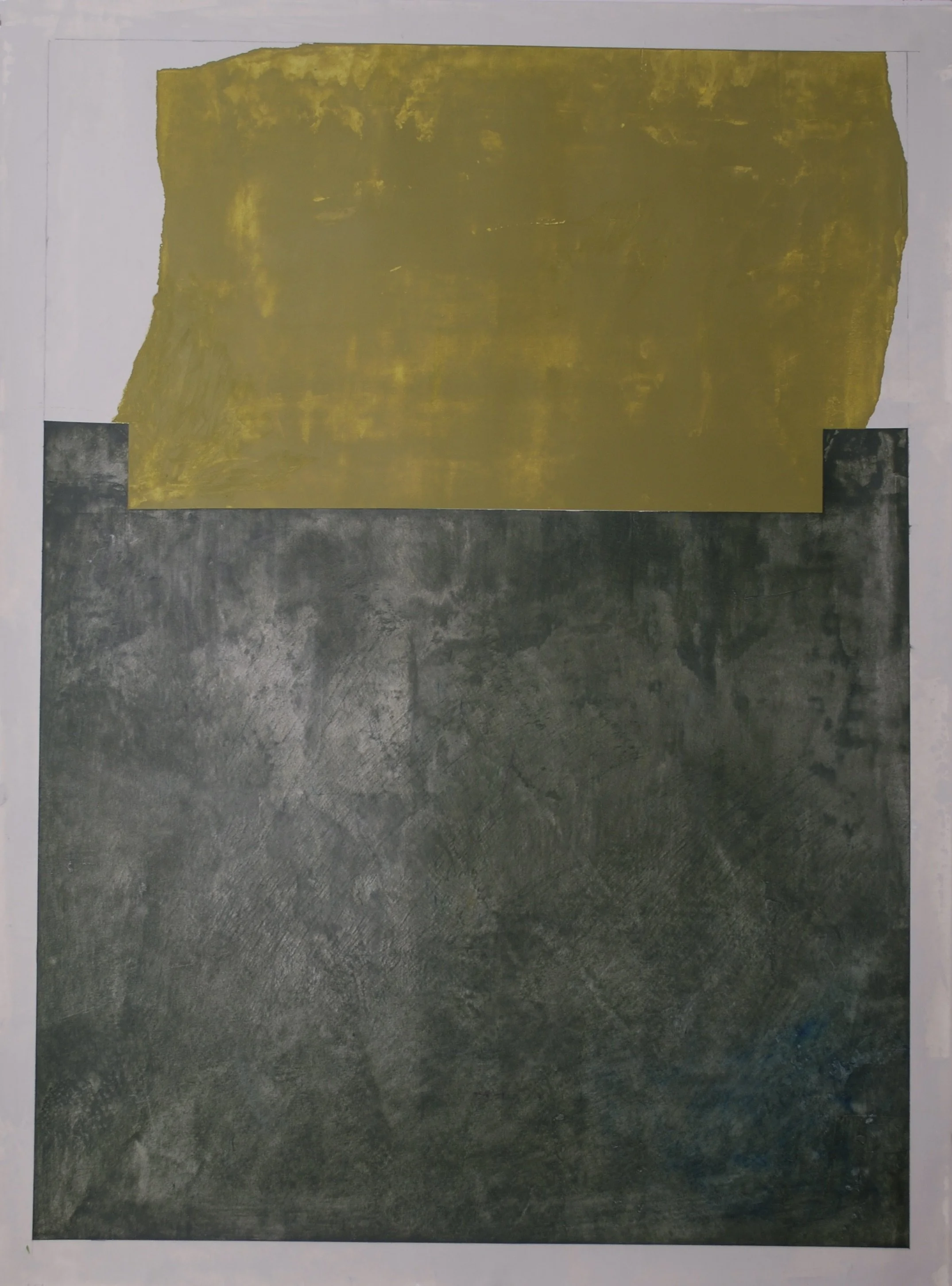   Asphalt , 2025 Oil, acrylic, dry pigment, and cold wax medium on paper 30×22 