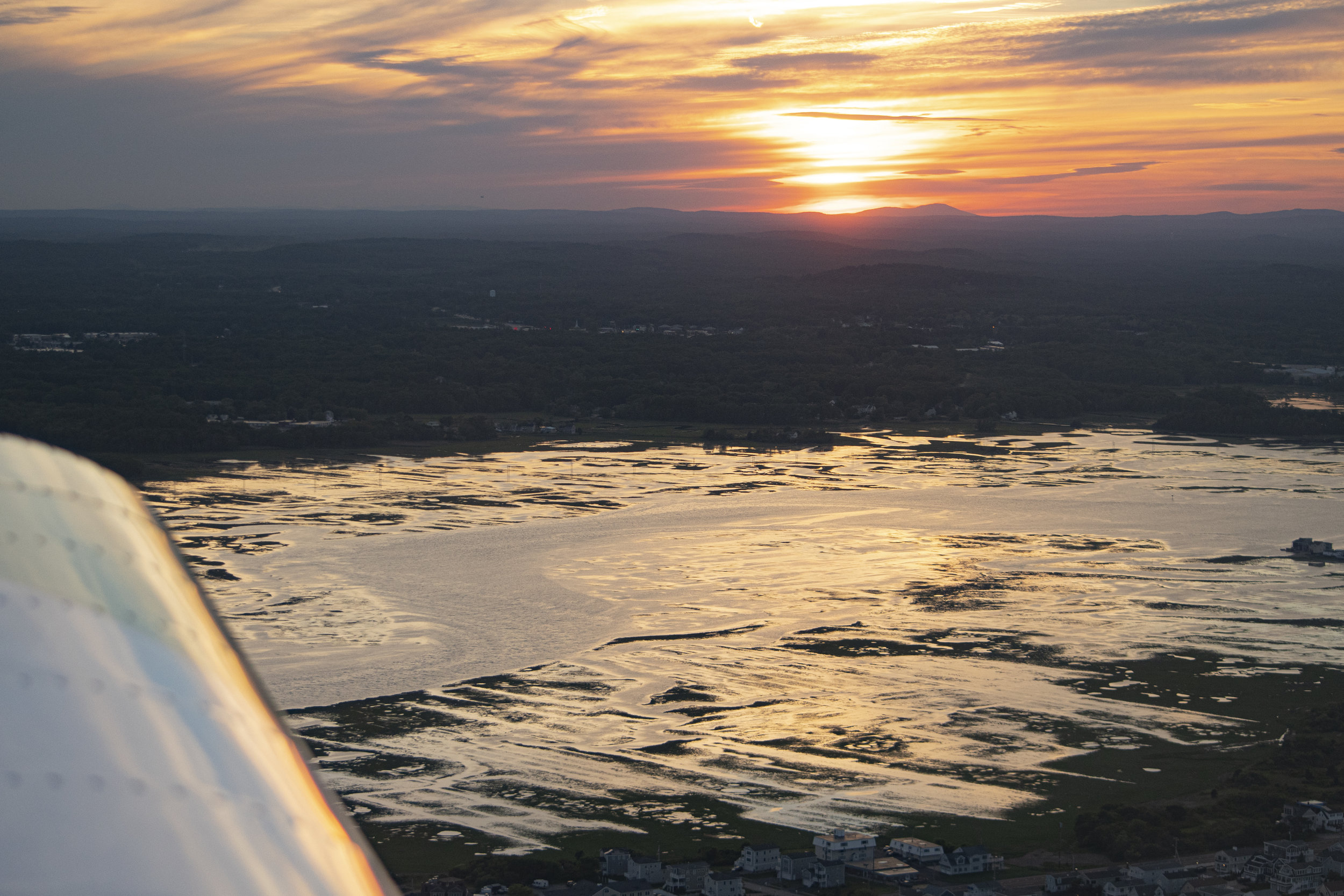 Flying over Massachusetts Coast