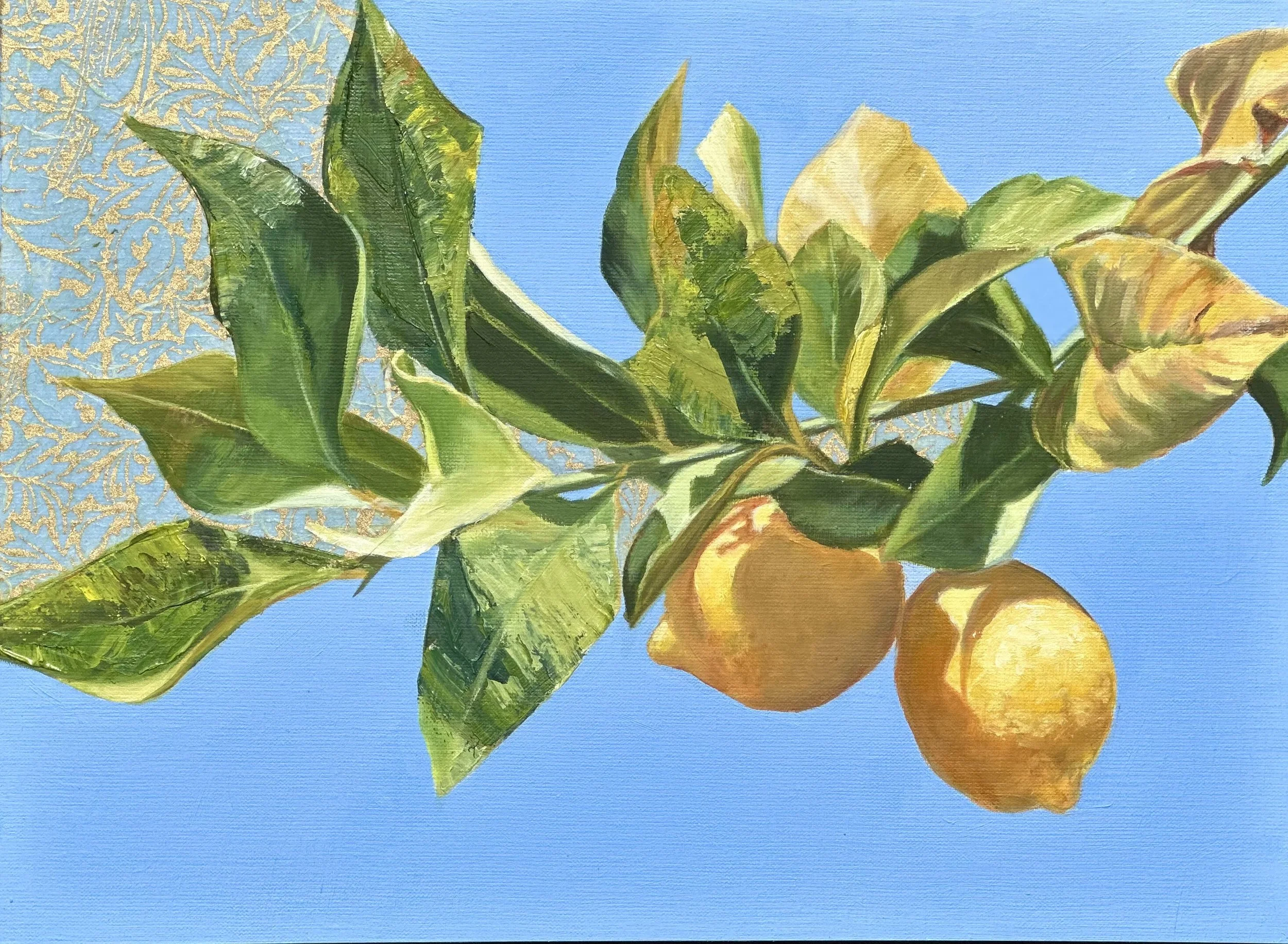 Sun Kissed, Oil + Mixed Media, 12x16