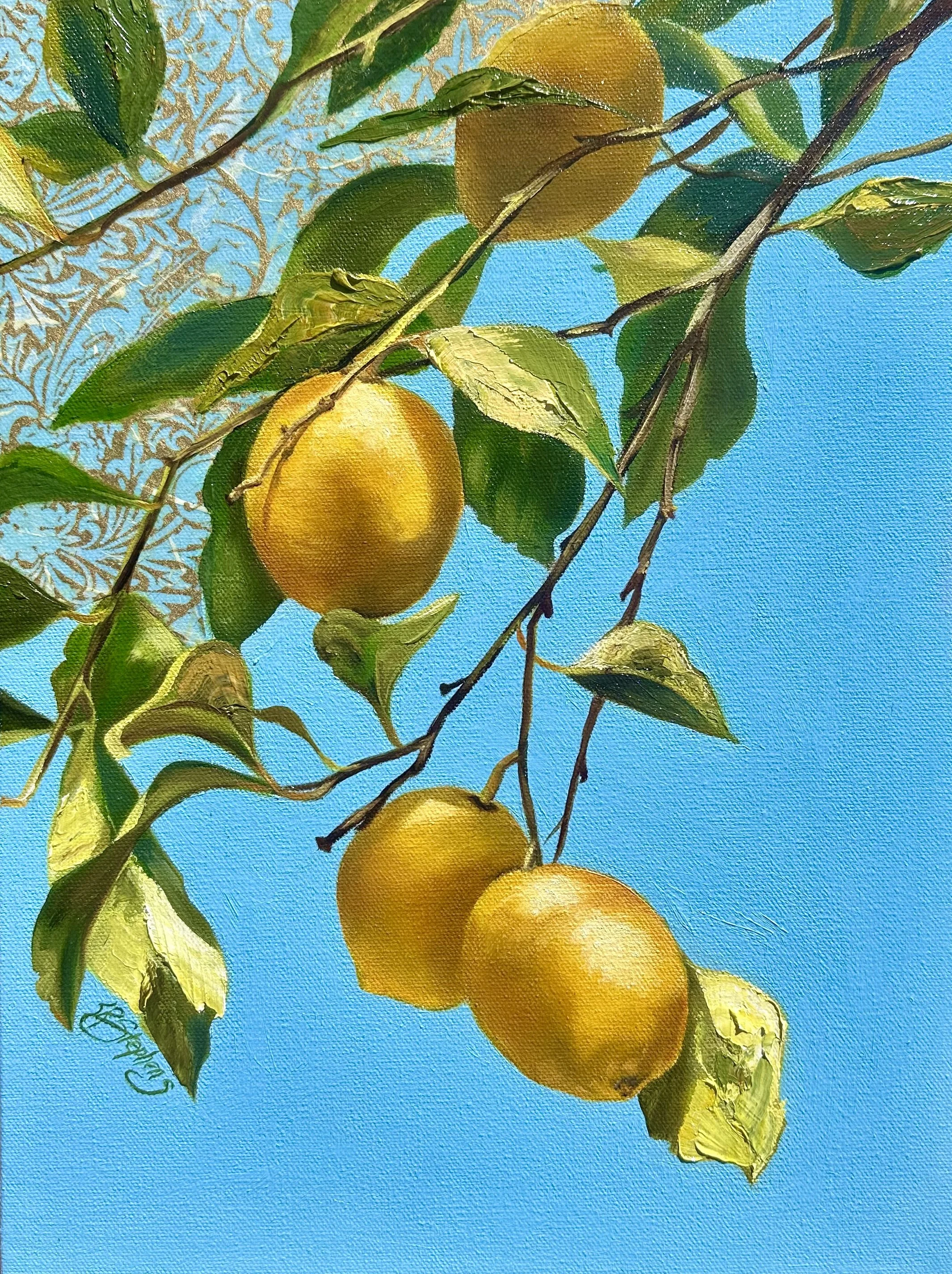 Zesty Days, Oil + Mixed Media, 16x12