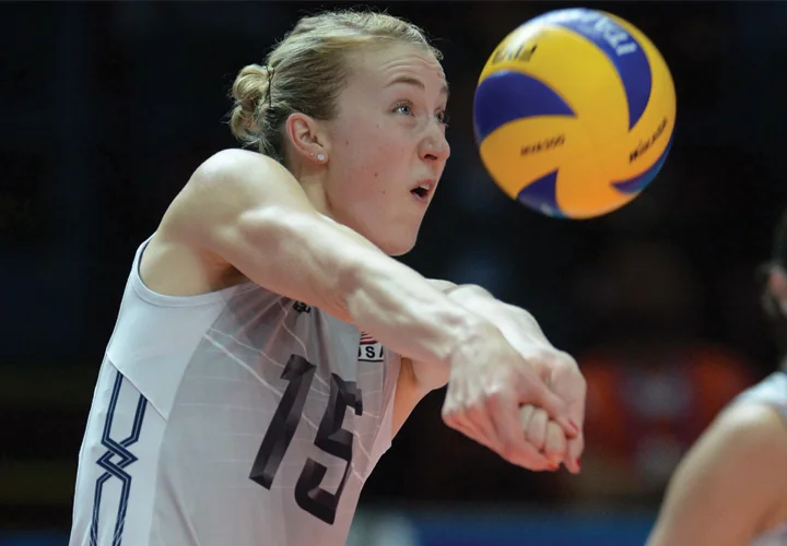  Hill's defense and passing skills allow her to stay in the match and contribute swings from the back row.