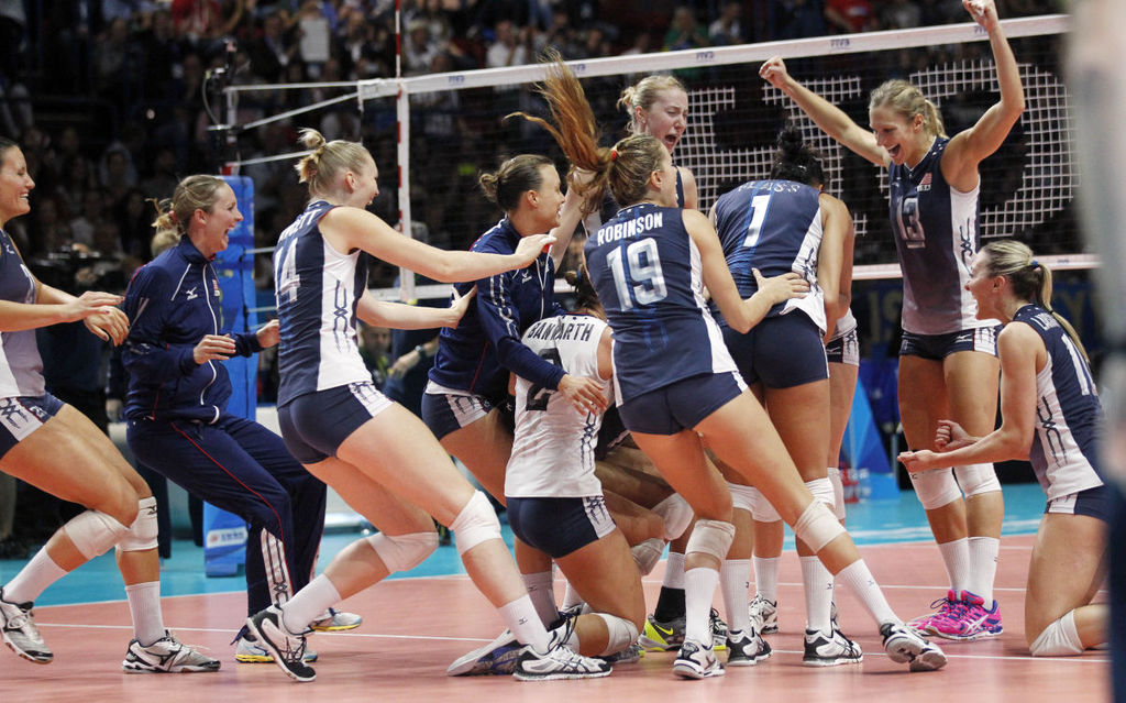 ...and the pros celebrate with the joy of children. That's what it's all about, isn't it?