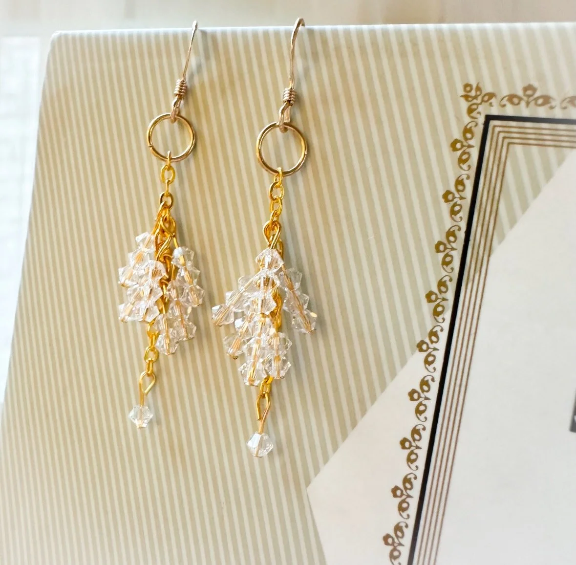 Christmas sparkle crystal dangle earrings