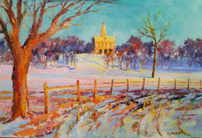 Nauvoo Sunset, Oil by David Garrison