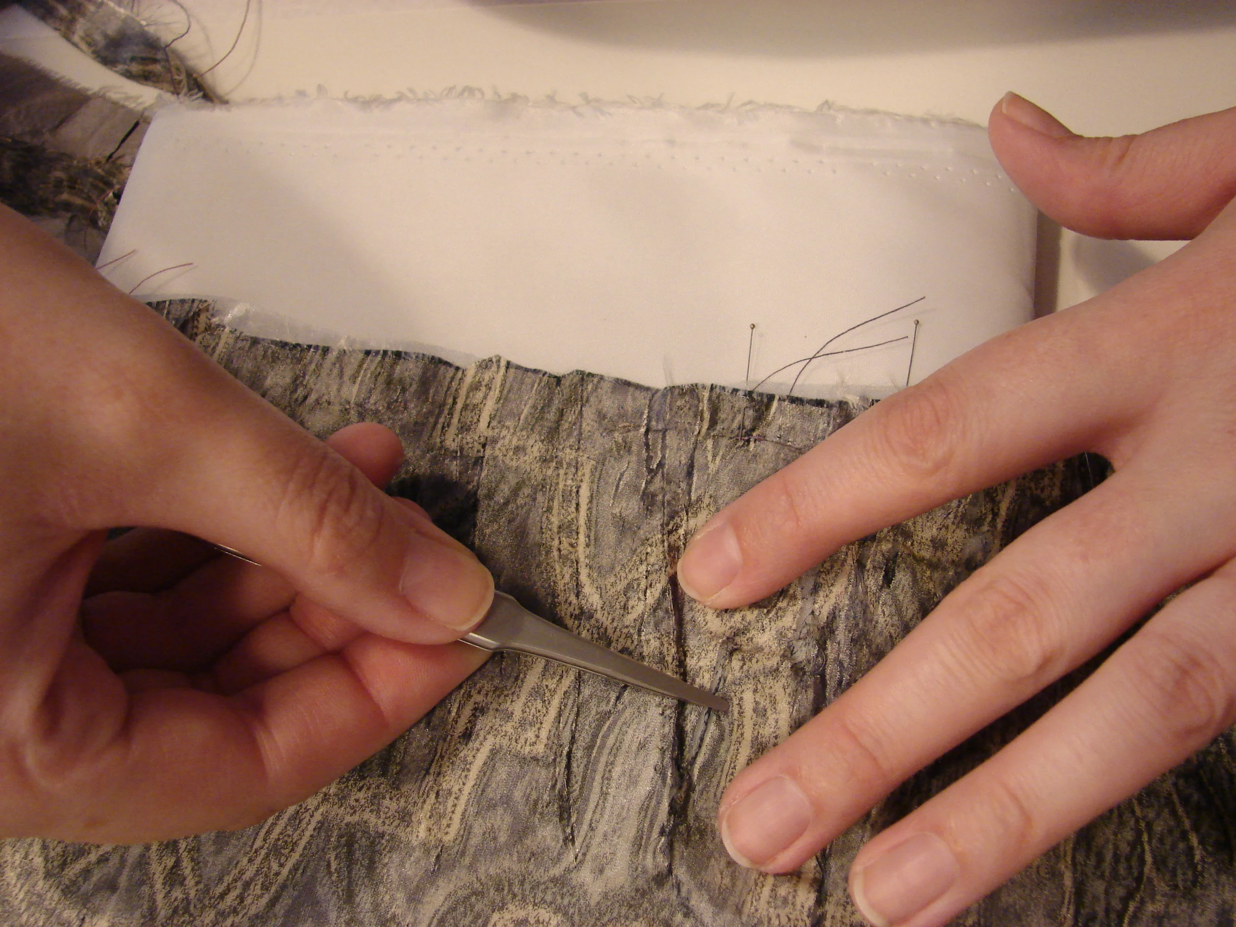 Skirt waistband during treatment