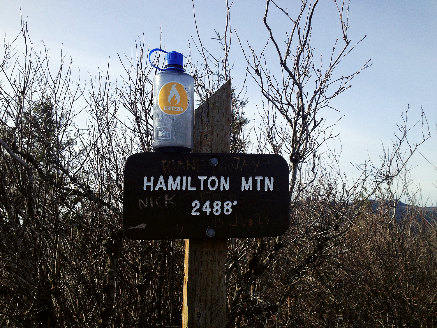 Jacose's trusty be-stickered water bottle