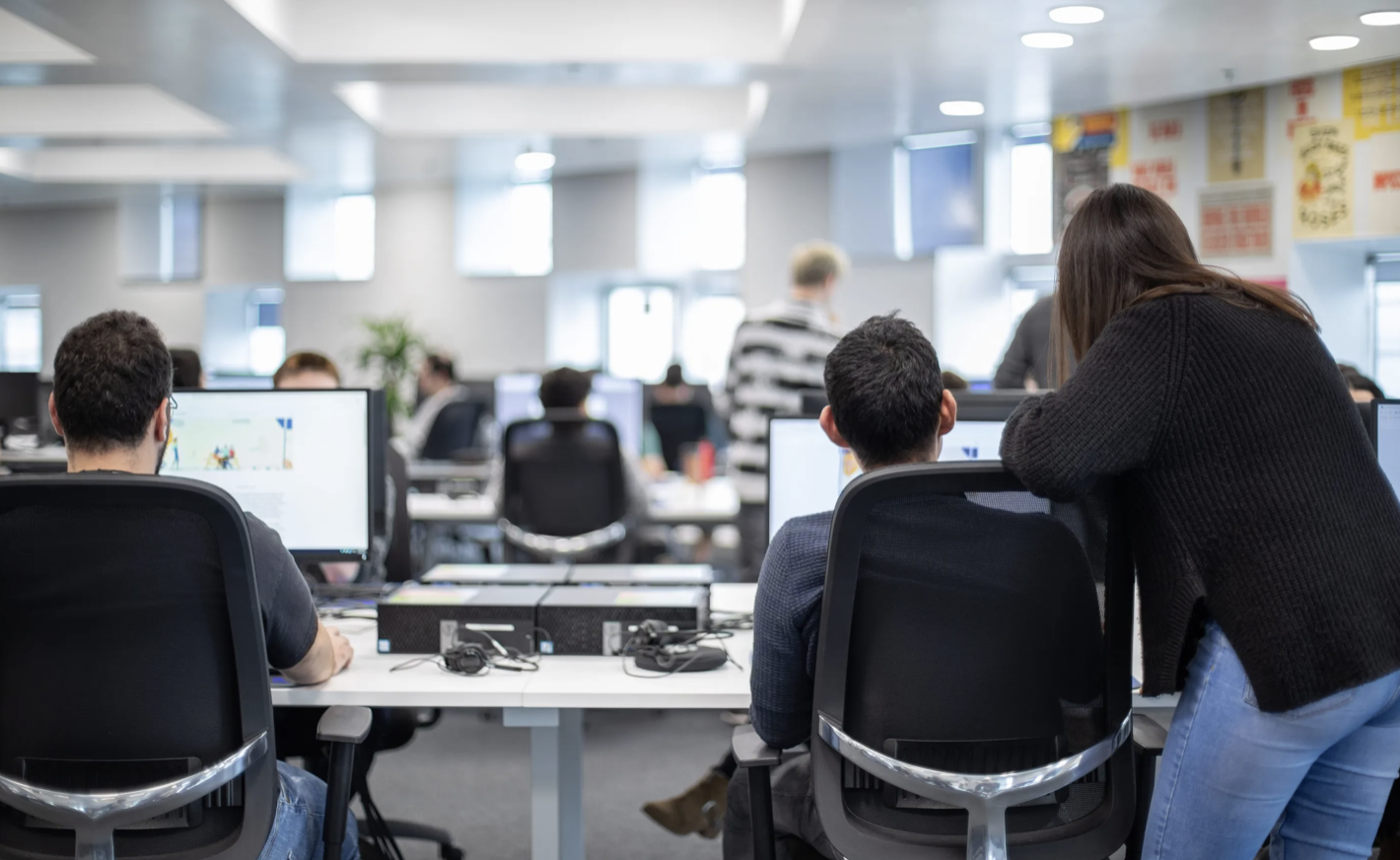 Photo of content reviewers working for Meta