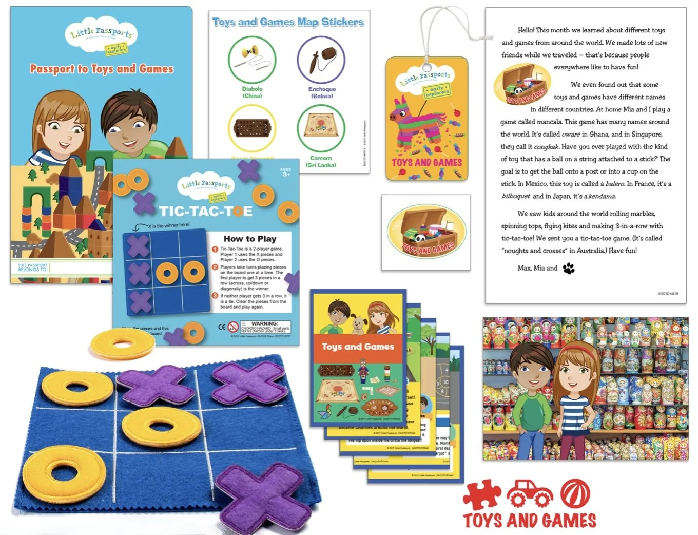 Monthly package for toys and games