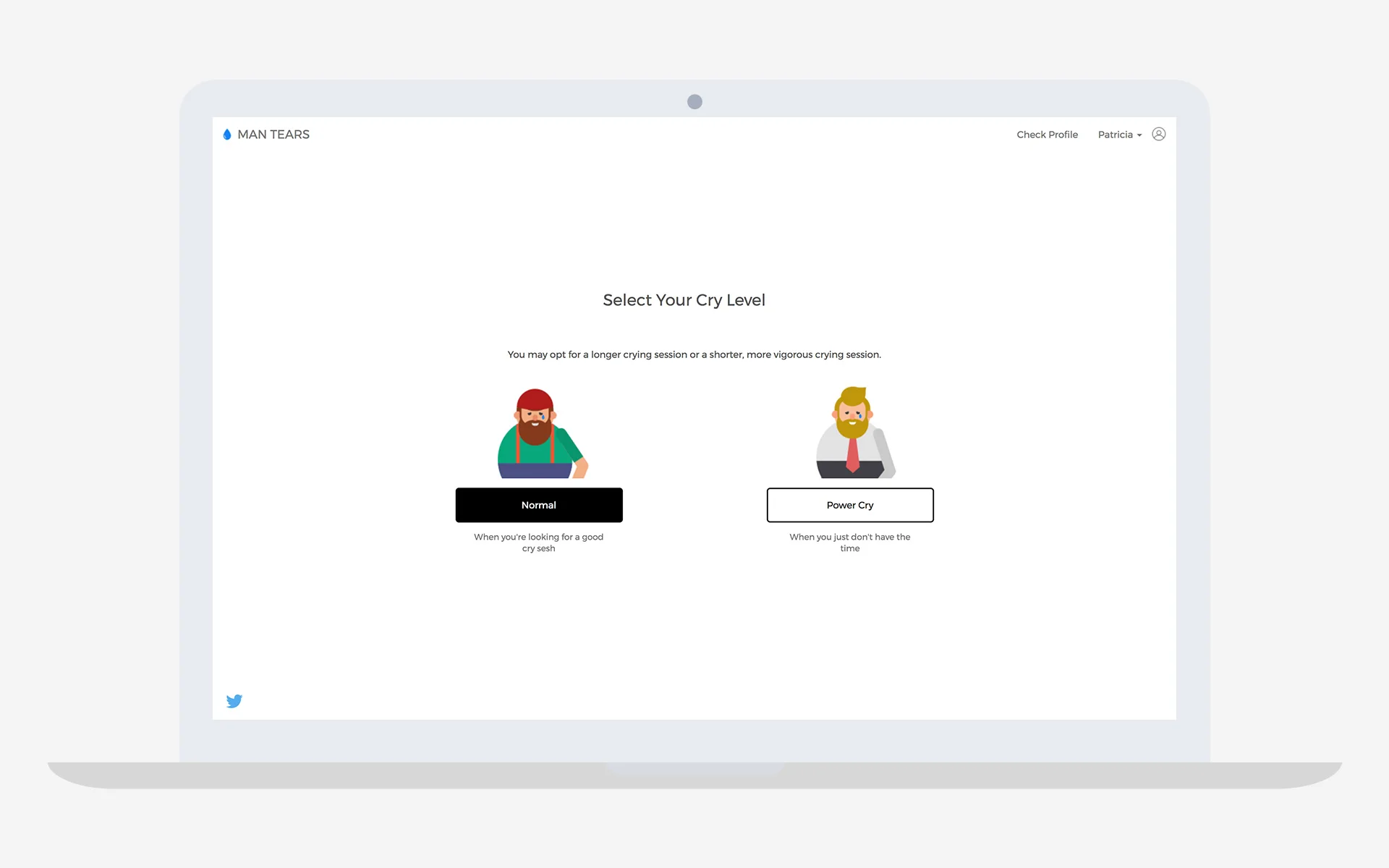 Users can rate their cries. 