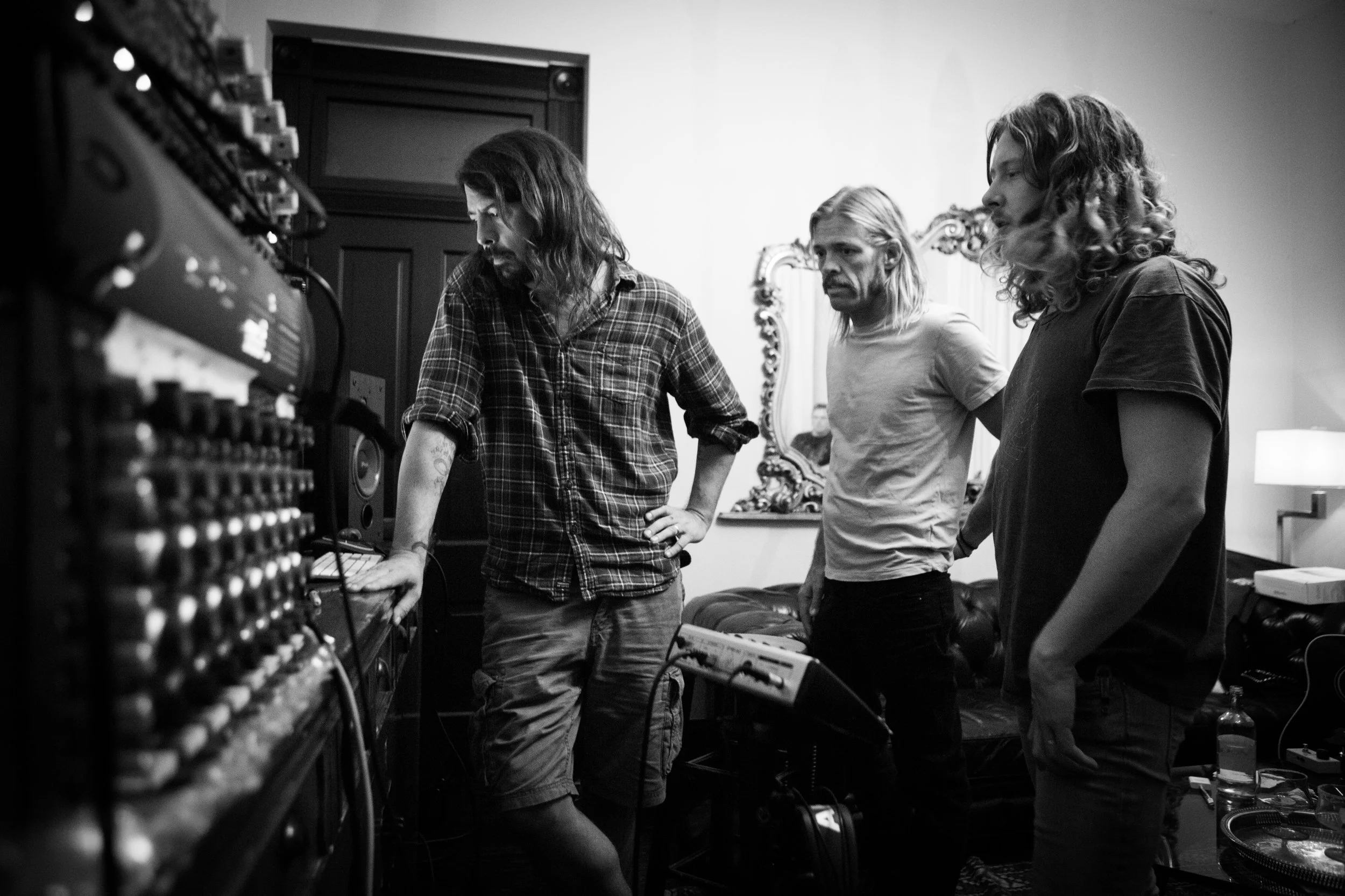Dave Grohl of the Foo Fighters Recording St. Cecilia in Studio in Austin