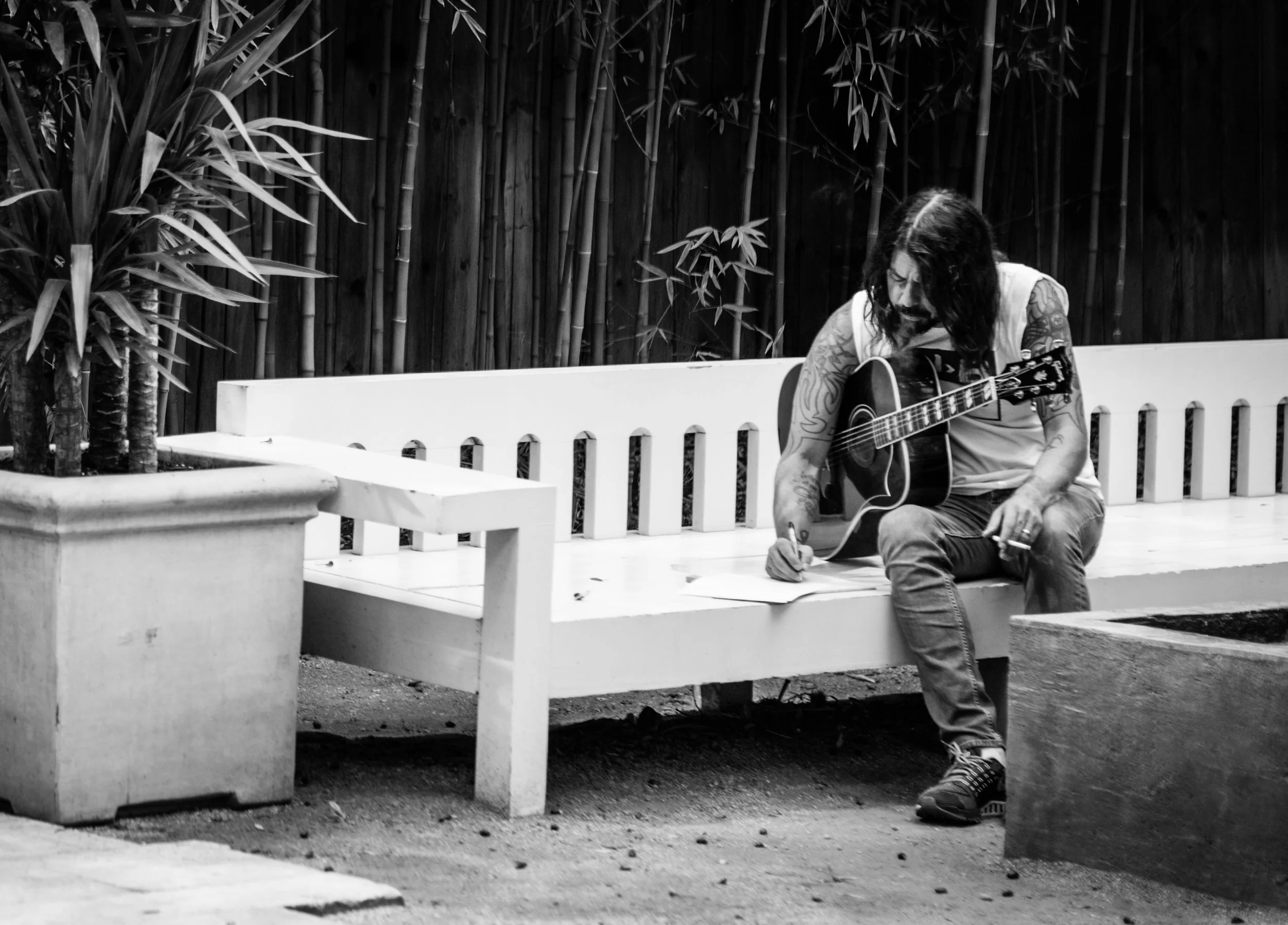 Dave Grohl of the Foo Fighters Recording St. Cecilia in Studio in Austin