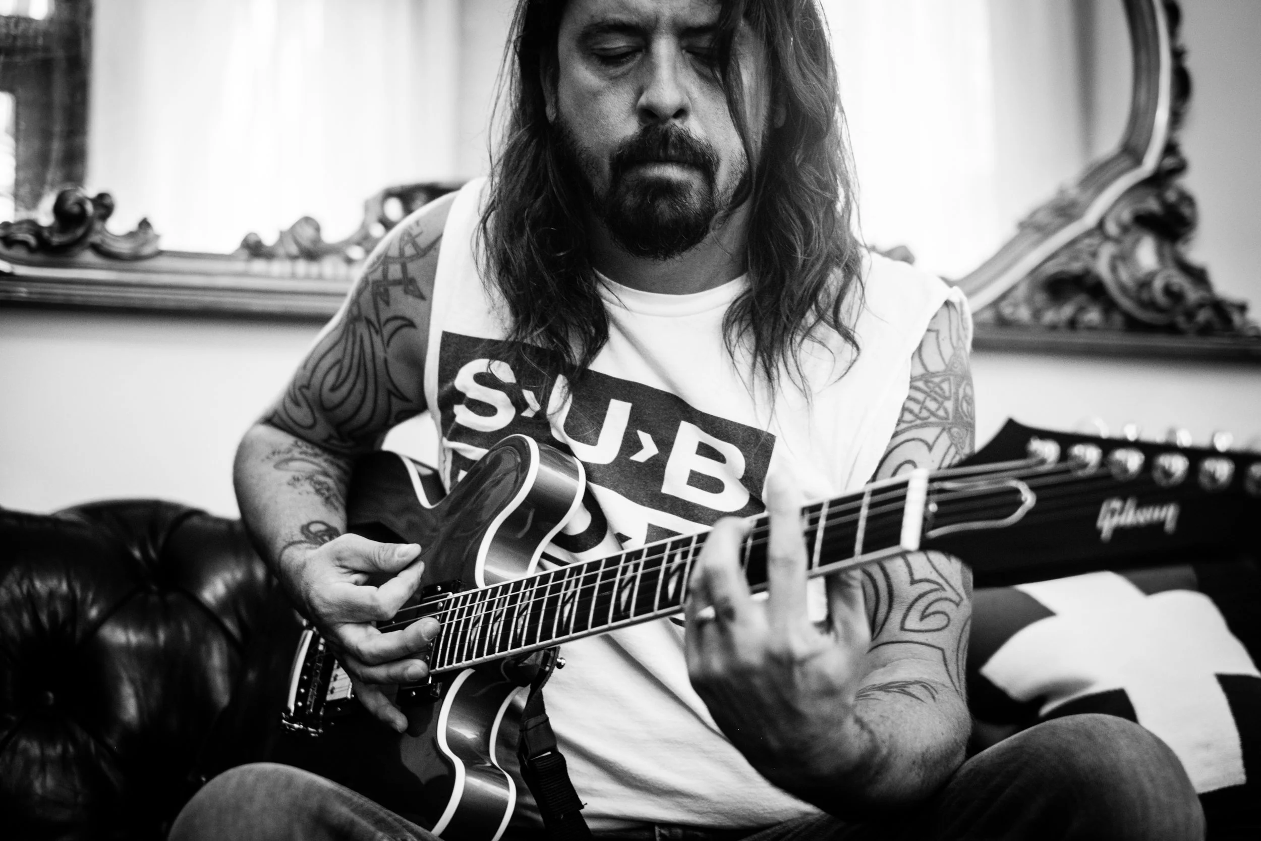Dave Grohl of the Foo Fighters Recording St. Cecilia in Studio in Austin