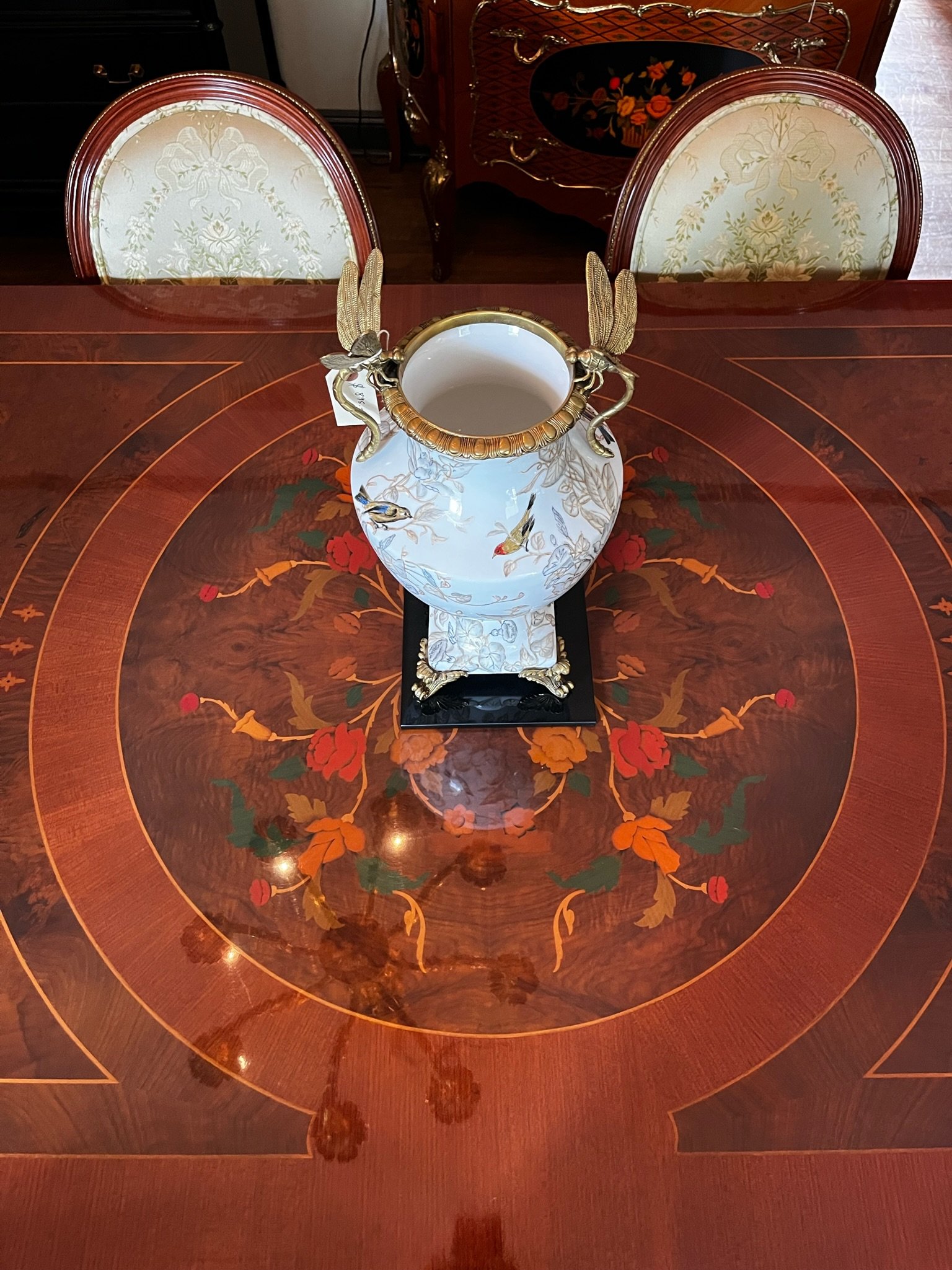 Spanish Walnut Dining Table. Bespoke and Custom furniture store Morristown and New York City. Custom tables, custom sofas, custom beds can be built by Richard Bevan Furniture.