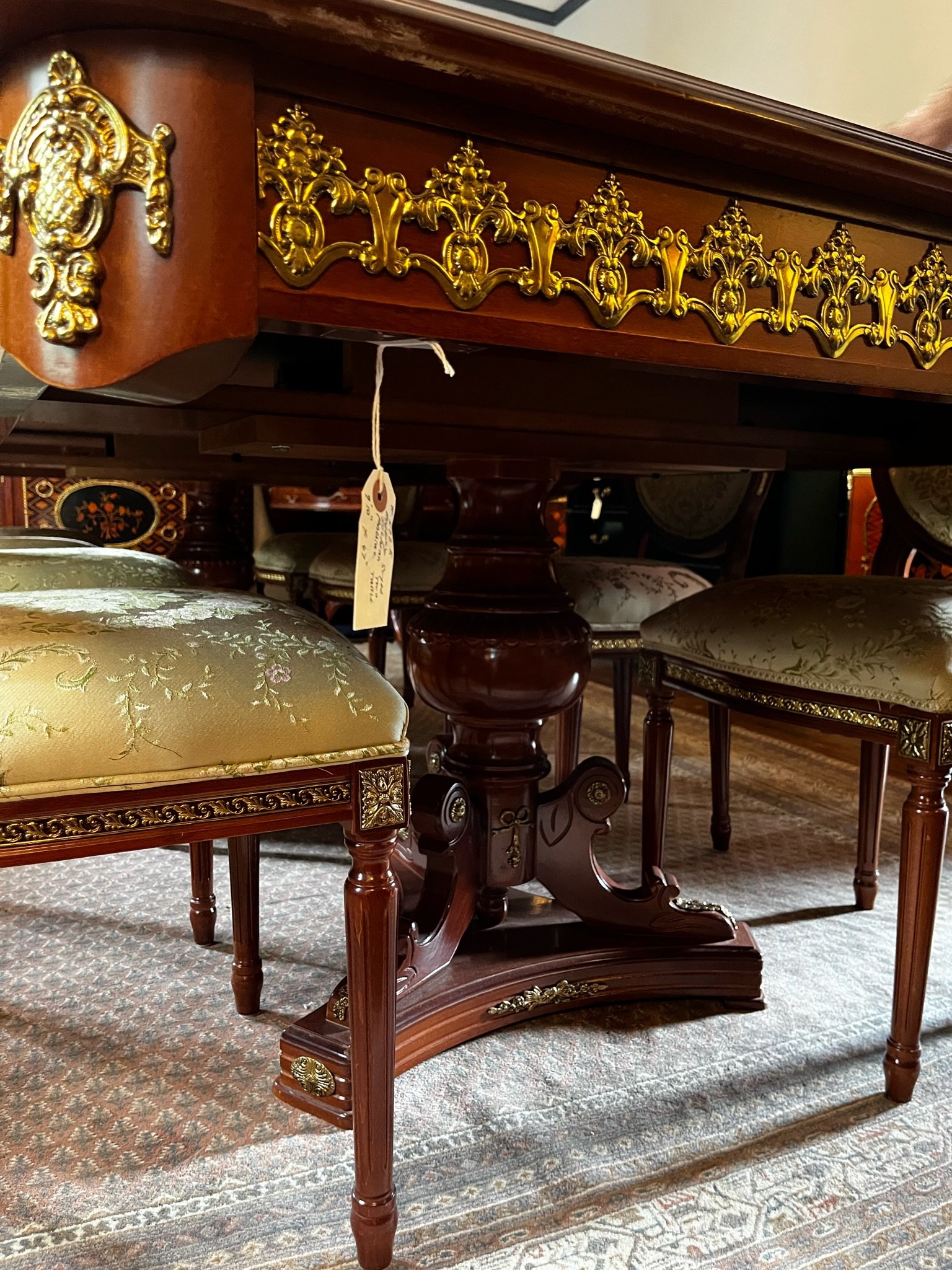 Spanish Walnut Dining Table. Bespoke and Custom furniture store Morristown and New York City. Custom tables, custom sofas, custom beds can be built by Richard Bevan Furniture.
