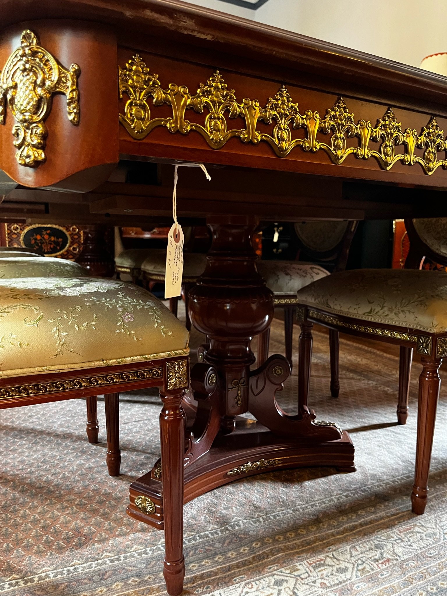 Spanish Walnut Dining Table. Bespoke and Custom furniture store Morristown and New York City. Custom tables, custom sofas, custom beds can be built by Richard Bevan Furniture.