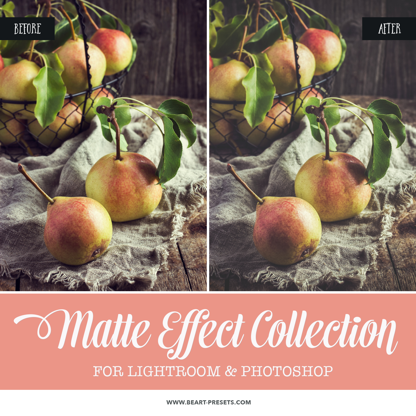 Matte effect for food photography