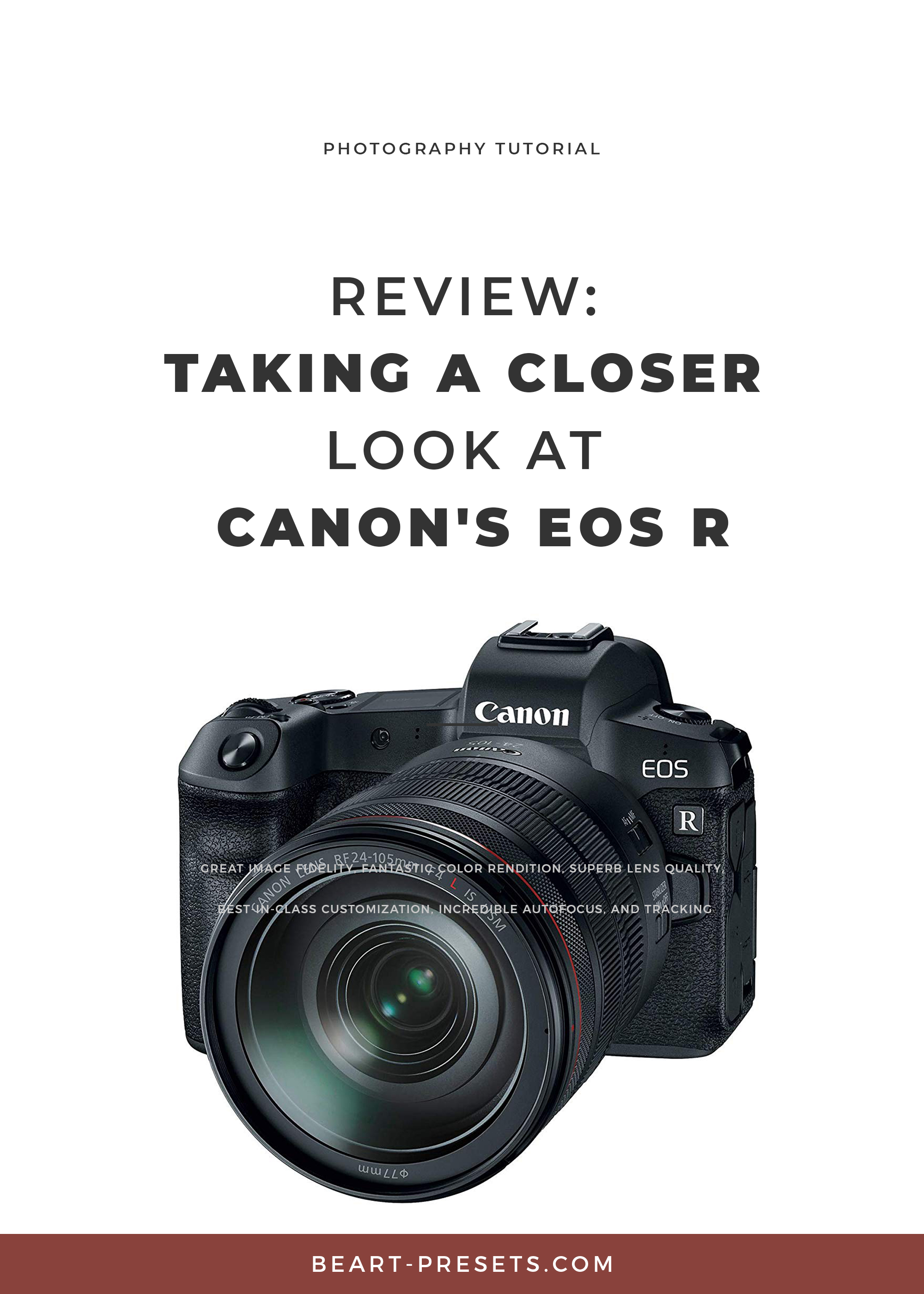Canon EOS R – electronic viewfinder 36 mm sensor. Camera Review
