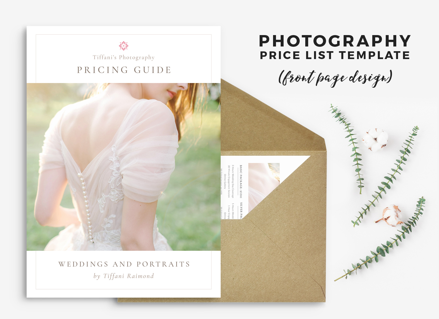 Wedding Photography price list template #photographytips