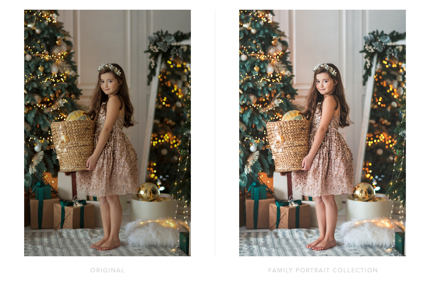 Christmas Mini Sessions for kids editing in Lightroom