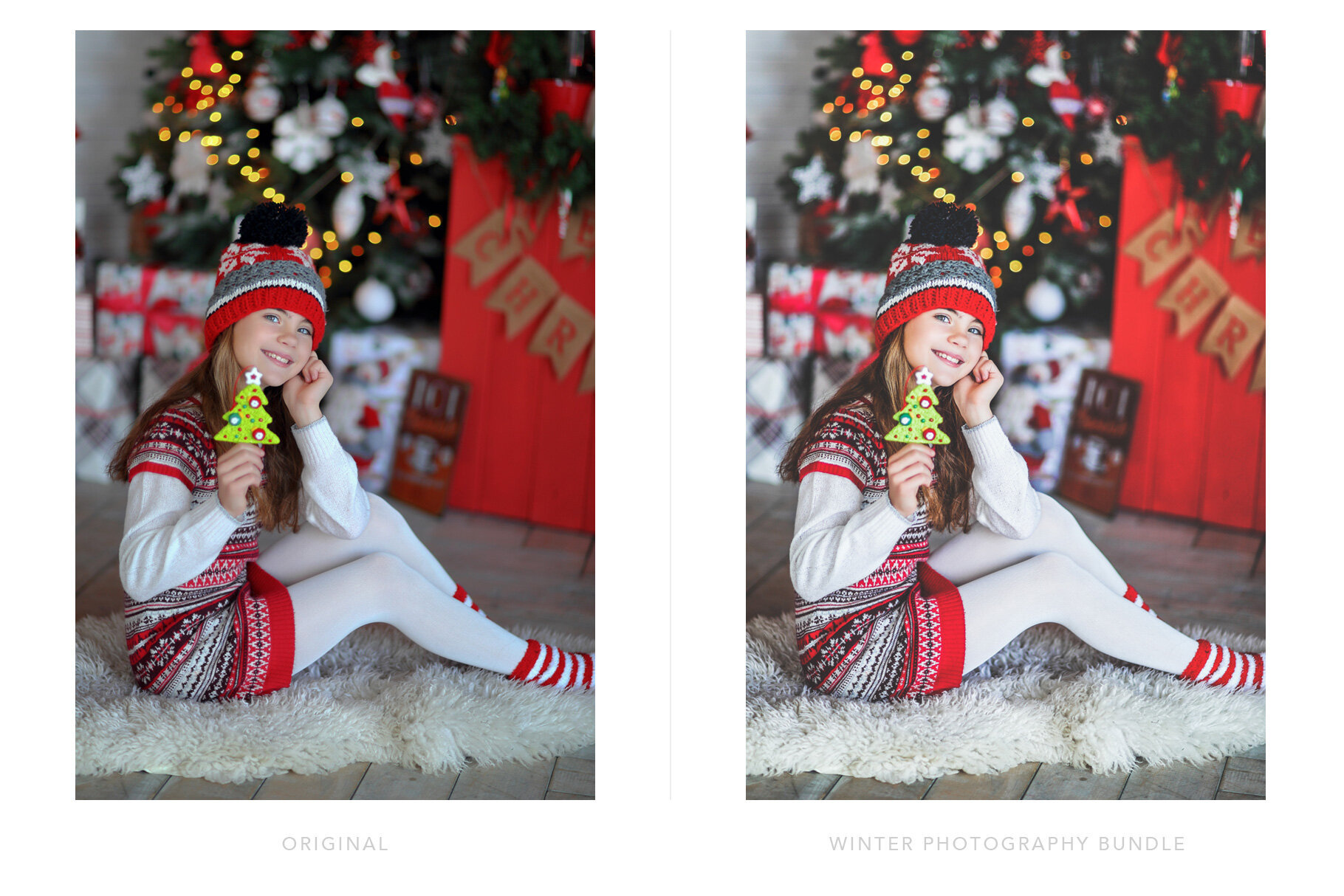 Indoor Christmas photography presets for lightroom
