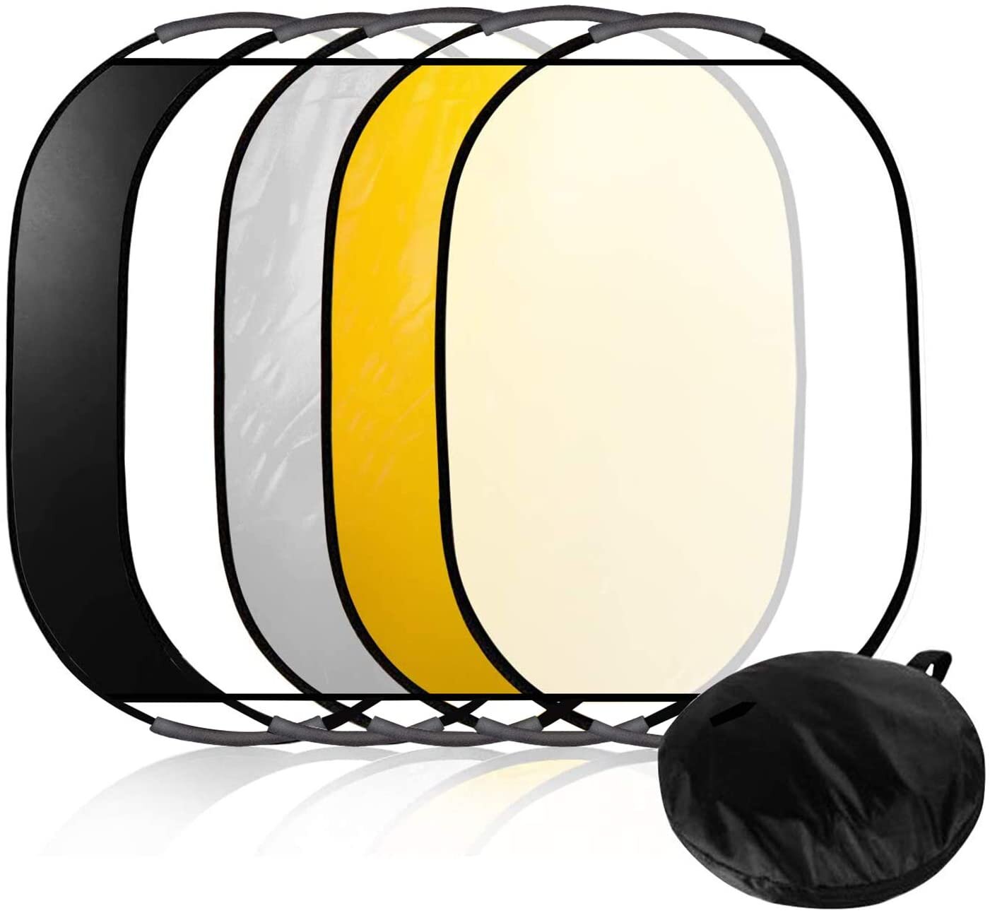 and Black White 5-in-1:Translucent Gold 24 Silver Keyond Photography Collapsible Multi-Disc Light Reflectors 60cm 