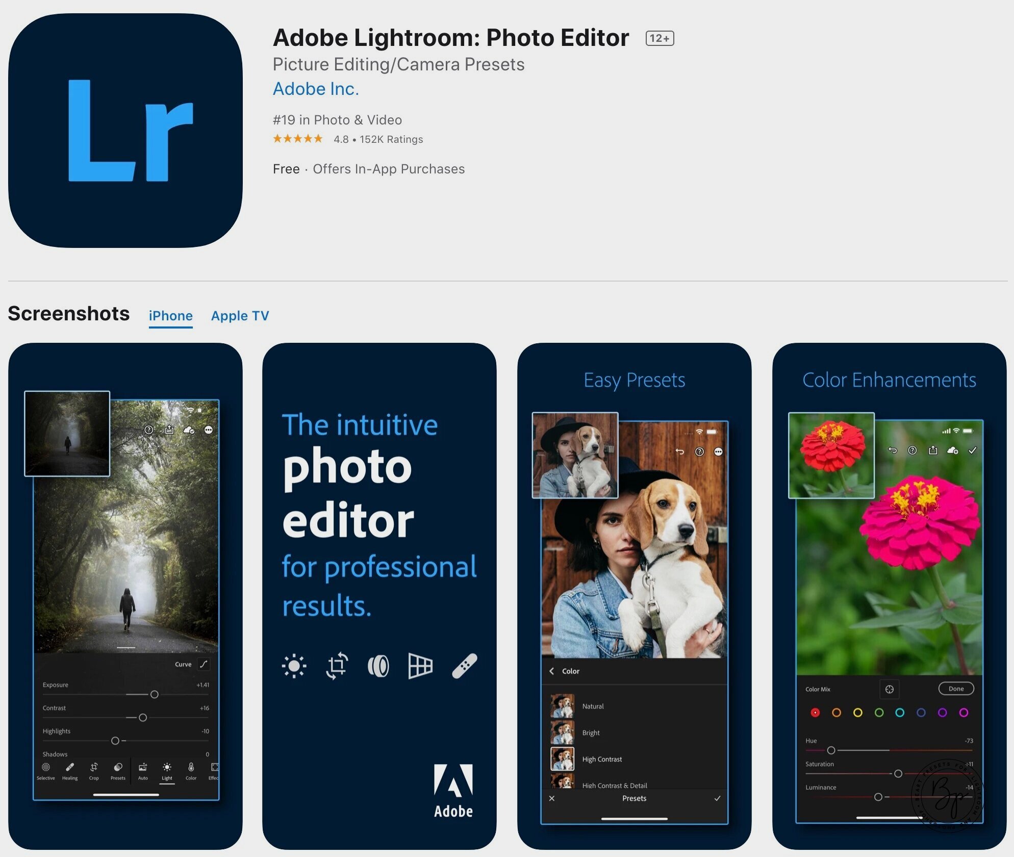 adobe lightroom mobile app free download