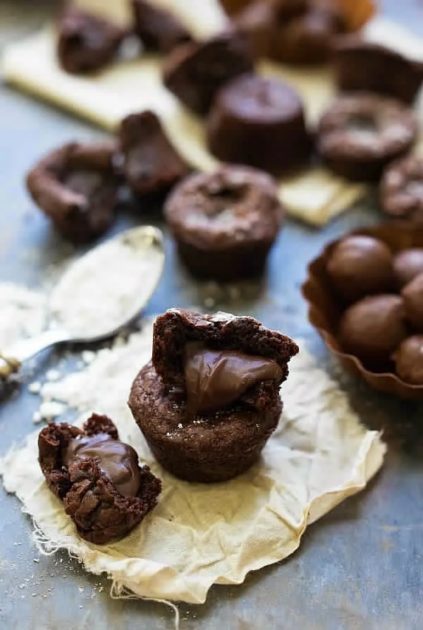 Fudgy Molten Lava Brookie Cups