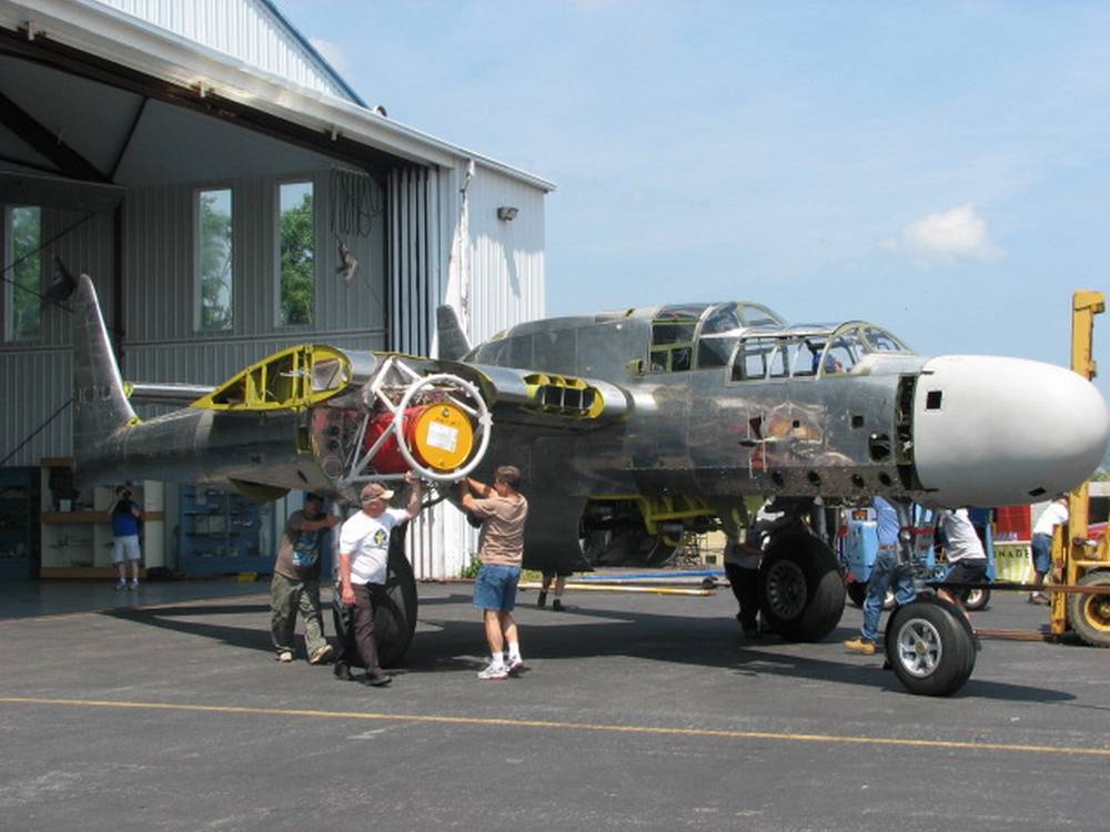 The Mid-Atlantic Air Museum's P-61, which is currently being restored to flight status.