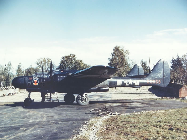 A P-61 based in England in 1944.