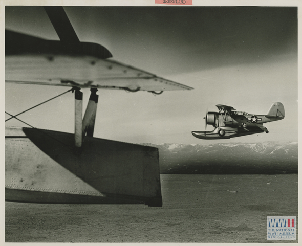 Coast Guard Grumman J2F scout planes search for German activity off the east coast of Greenland. Source: The National World War II Museum.
